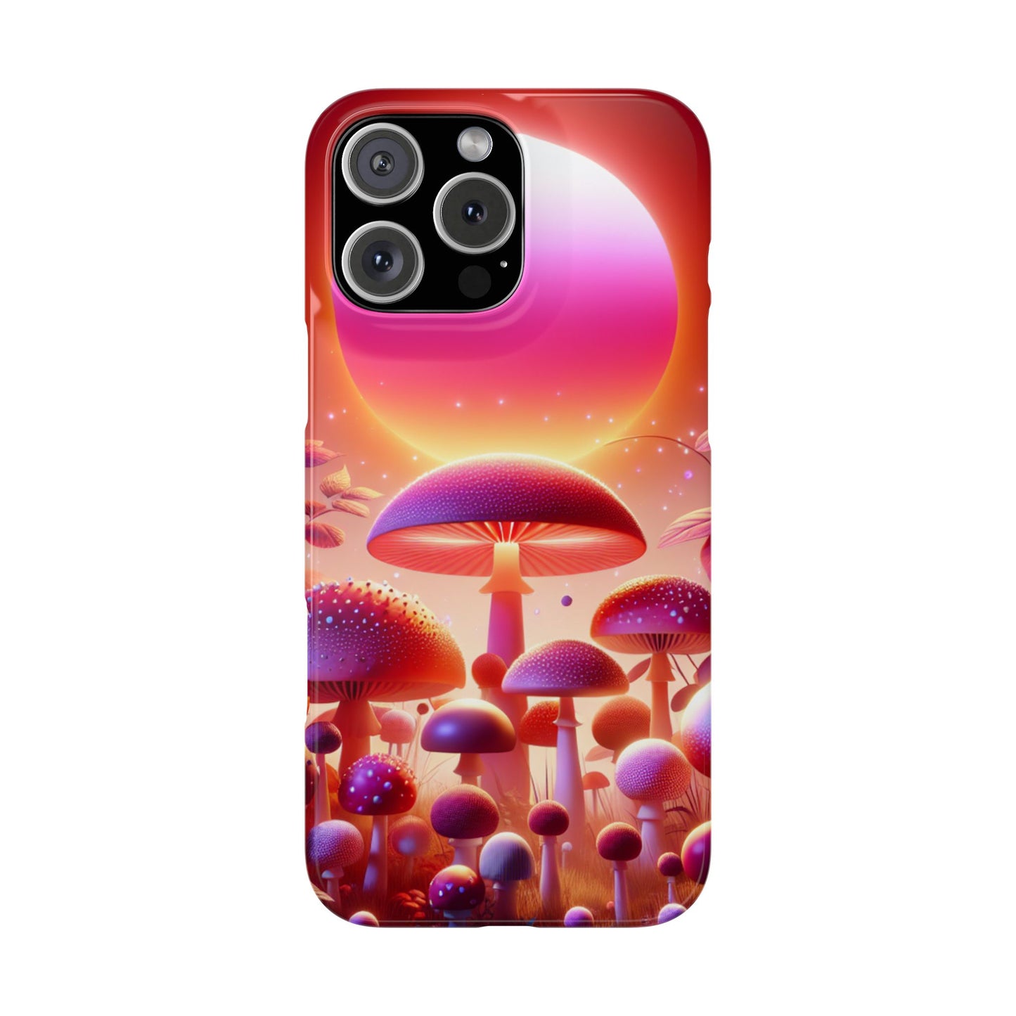 Vibrant Mushroom Slim Phone Case - Colorful Nature Design for Trendy Tech Lovers