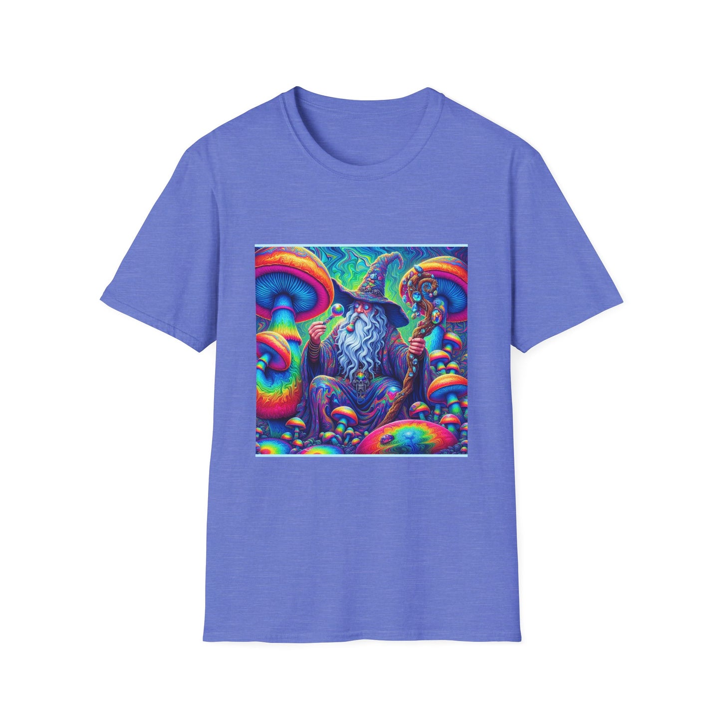 Psychedelic Mushroom Wizard Unisex T-Shirt | Vibrant Art Tee for Nature Lovers