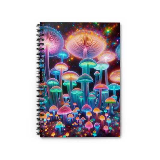 Psychedelic Mushroom Art Spiral Notebook - Ruled Line for Creative Souls