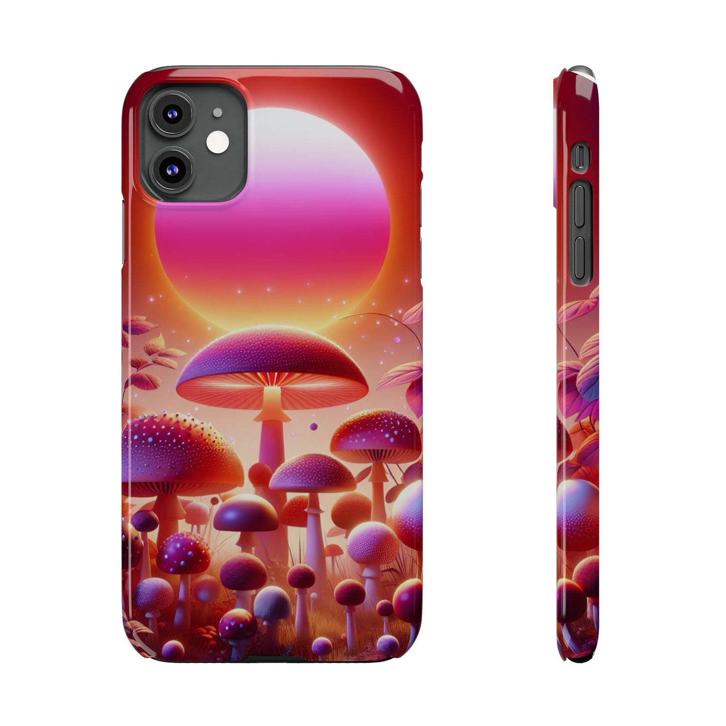 Vibrant Mushroom Slim Phone Case - Colorful Nature Design for Trendy Tech Lovers