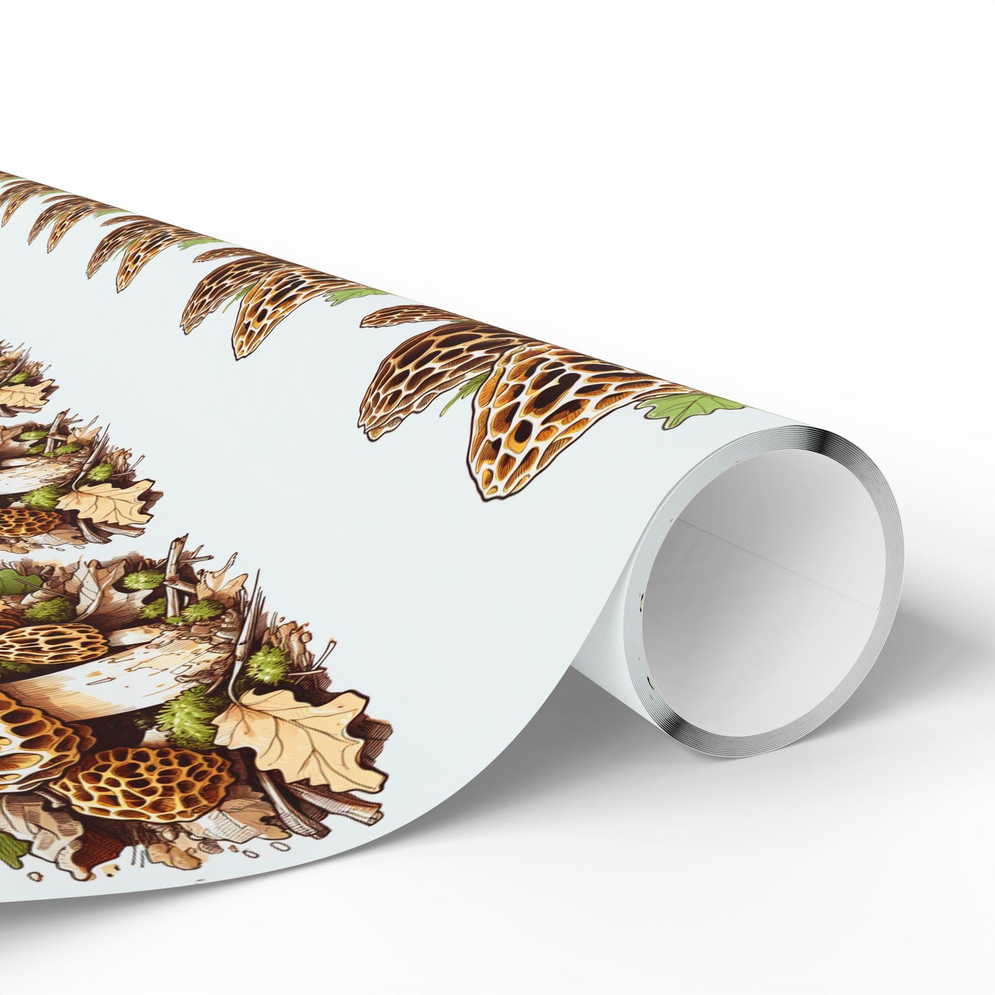 Morel Mushrooms Wrapping Paper - Eco-Friendly Gift Wrap for Nature Lovers