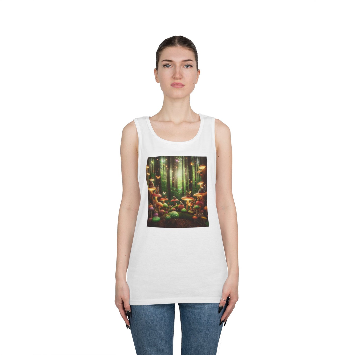 Enchanted Forest Unisex Heavy Cotton Tank Top - Nature Lover Apparel