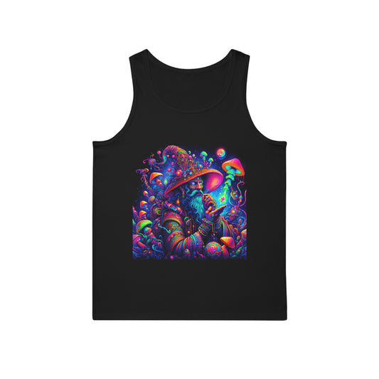 Vibrant Mushroom Art Unisex Tank Top - Psychedelic Design for Music Festivals & Summer Fun