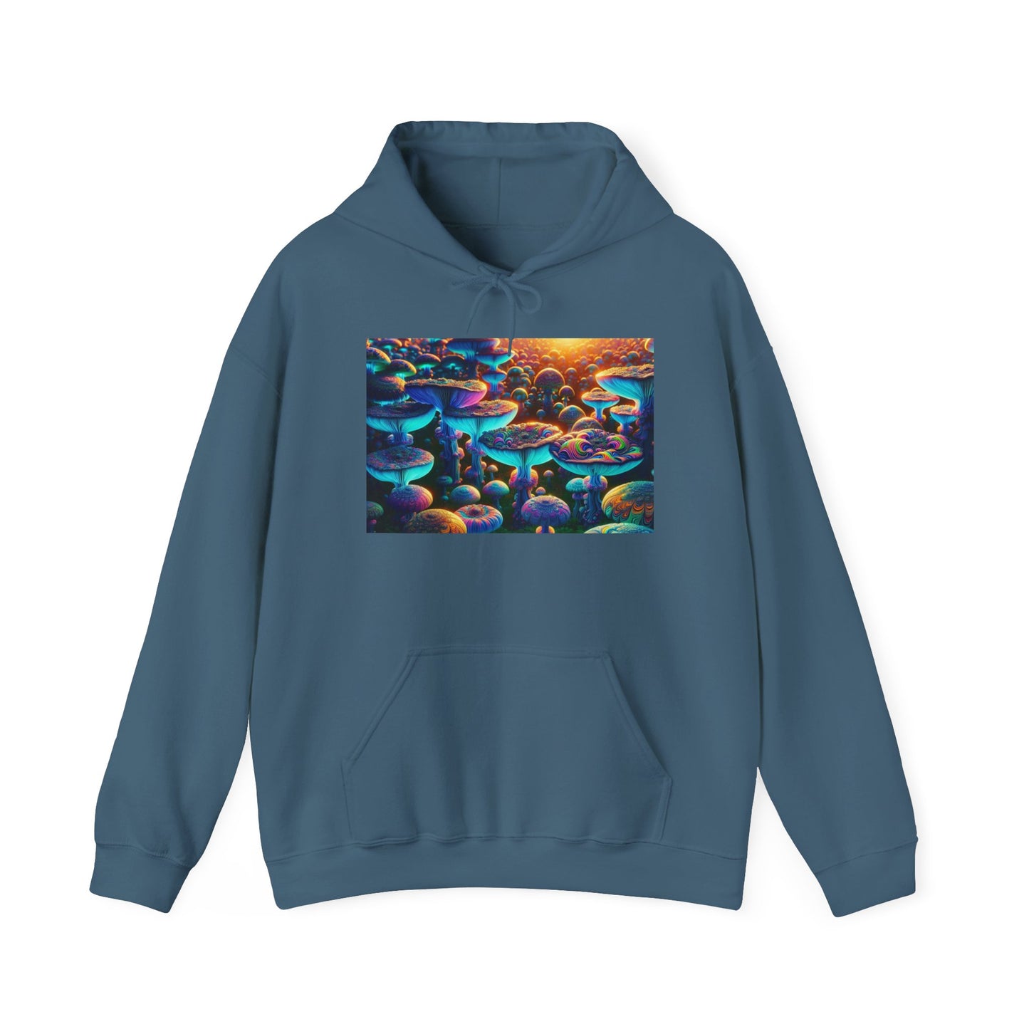 Colorful Mushroom Landscape Hoodie - Unisex Heavy Blend™ Sweatshirt