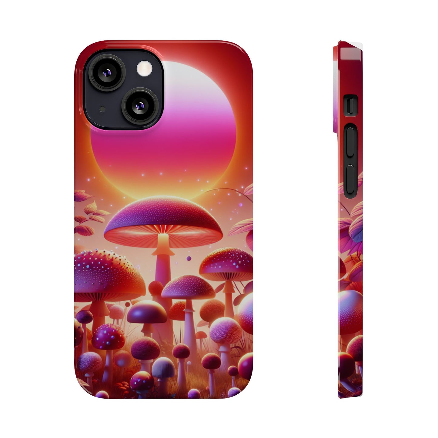 Vibrant Mushroom Slim Phone Case - Colorful Nature Design for Trendy Tech Lovers