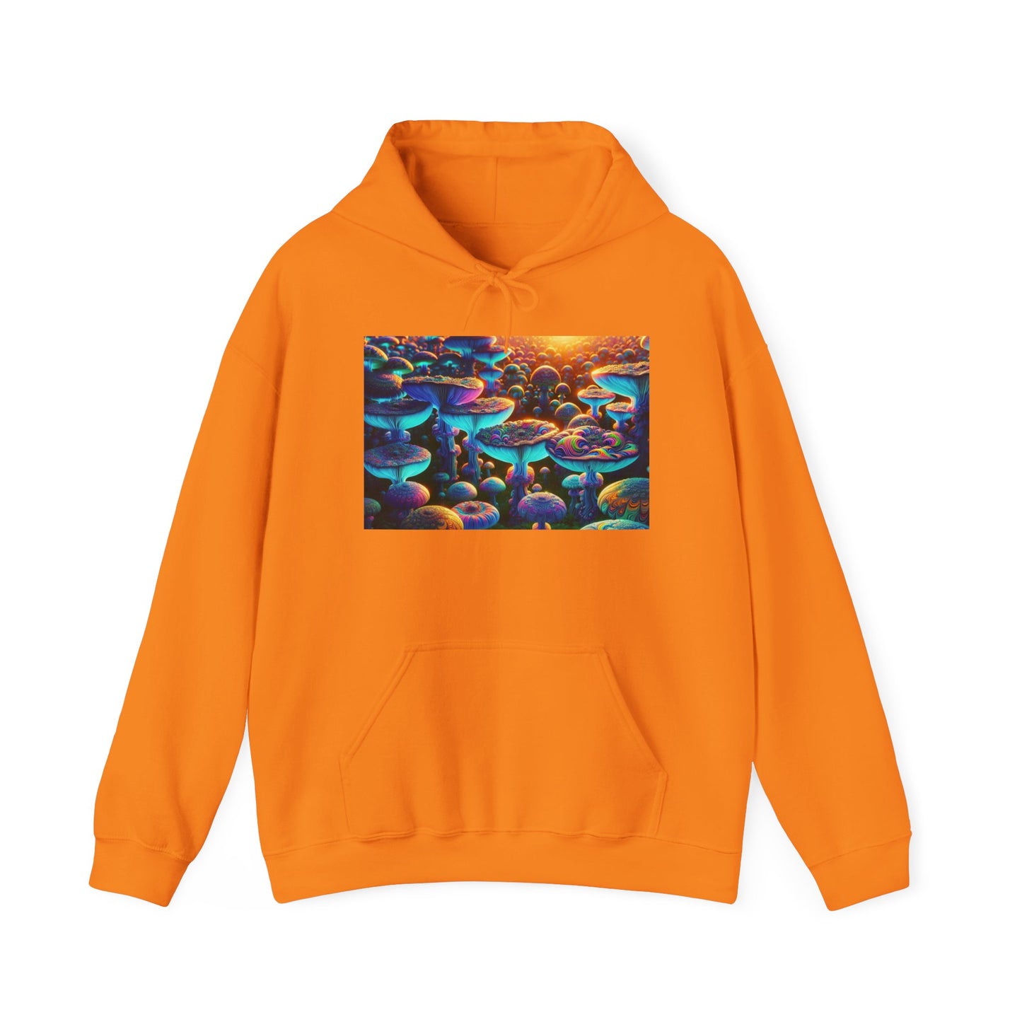 Colorful Mushroom Landscape Hoodie - Unisex Heavy Blend™ Sweatshirt