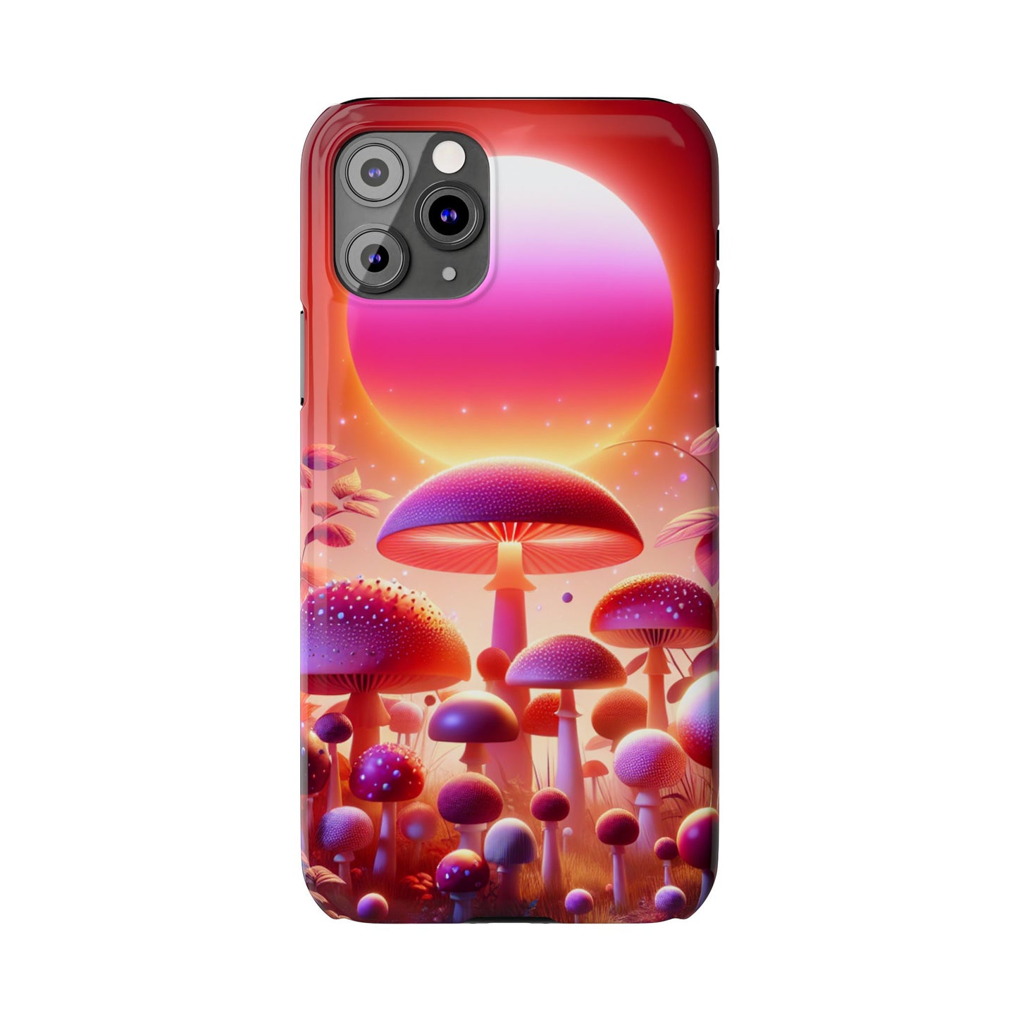 Vibrant Mushroom Slim Phone Case - Colorful Nature Design for Trendy Tech Lovers