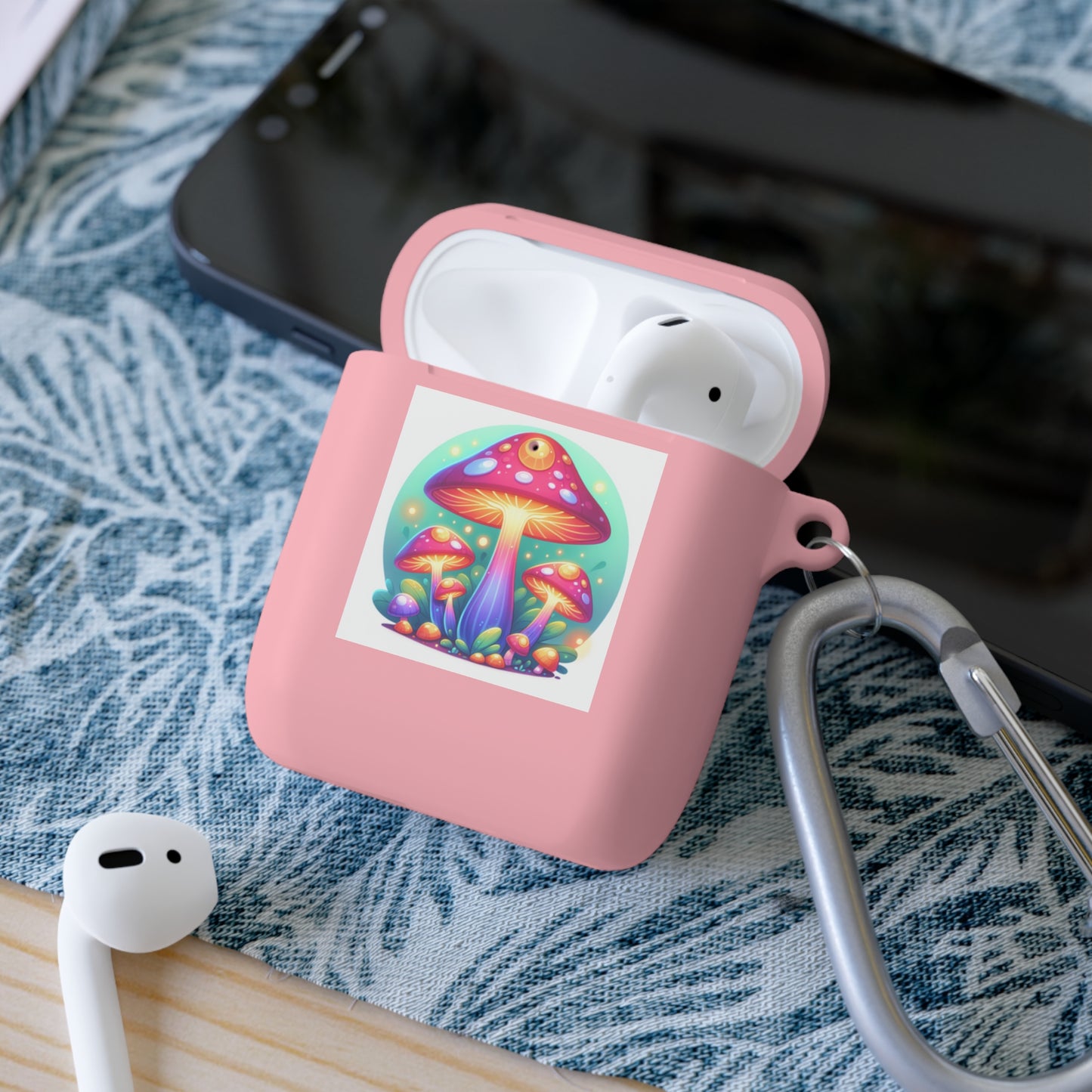 Colorful Mushroom AirPods Case Cover – Trendy Eco-Friendly Accessory