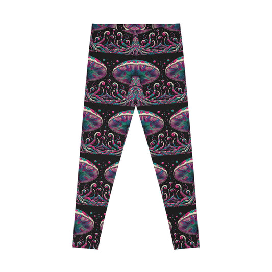 Psychedelic Mushroom Stretchy Leggings (AOP)