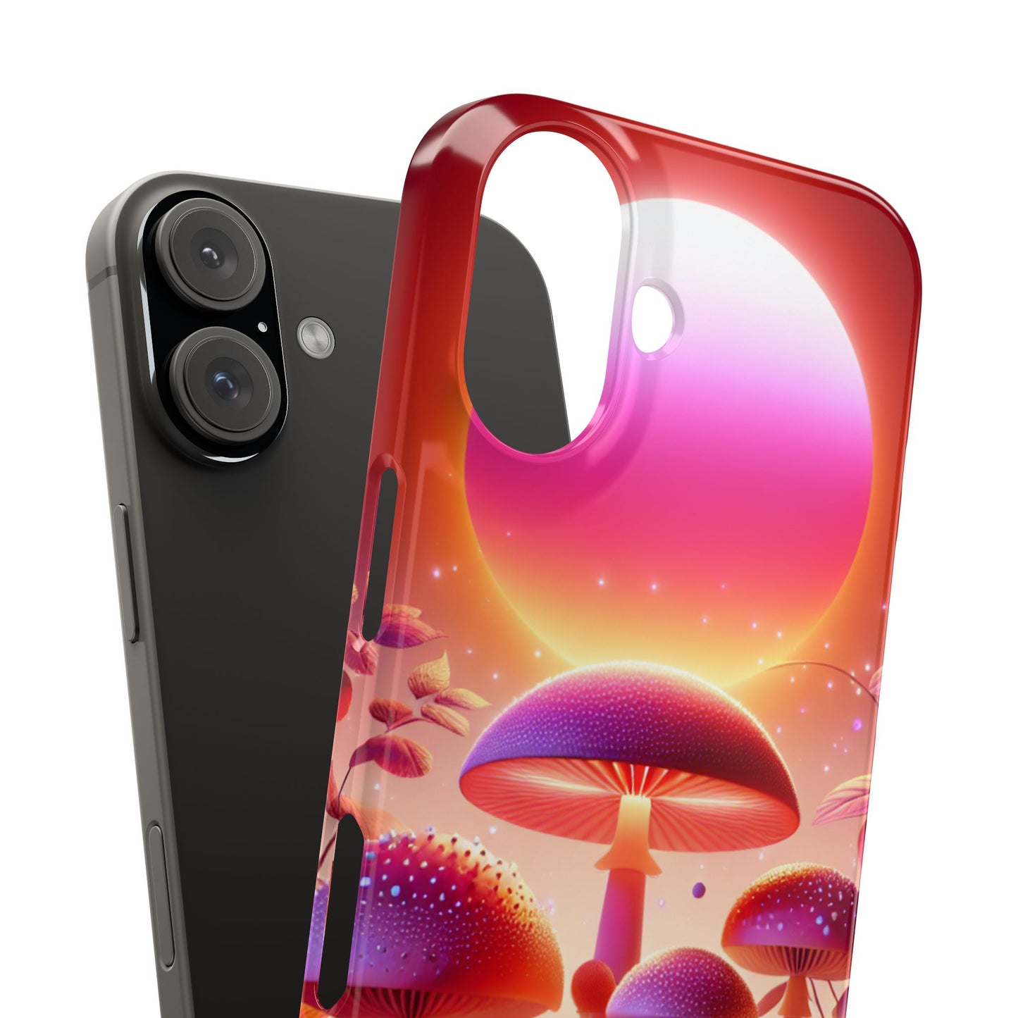 Vibrant Mushroom Slim Phone Case - Colorful Nature Design for Trendy Tech Lovers