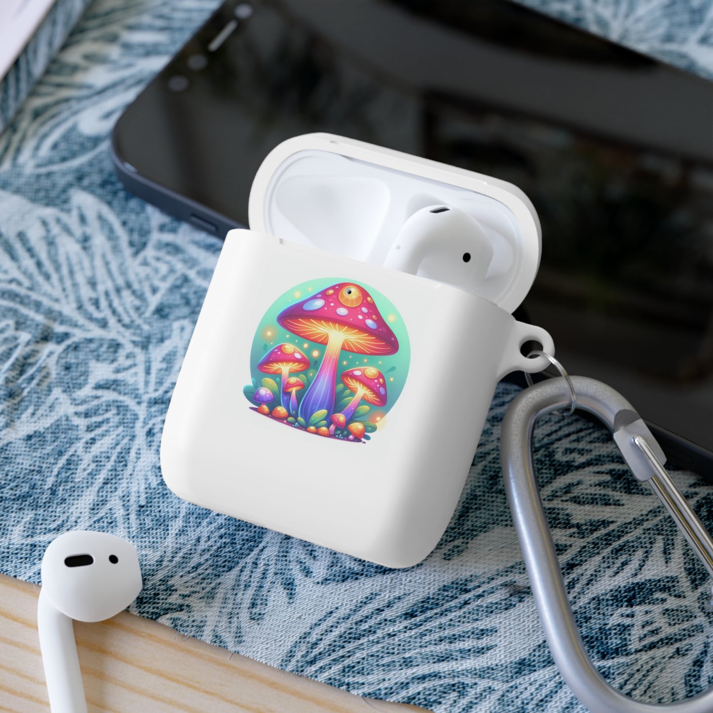 Colorful Mushroom AirPods Case Cover – Trendy Eco-Friendly Accessory