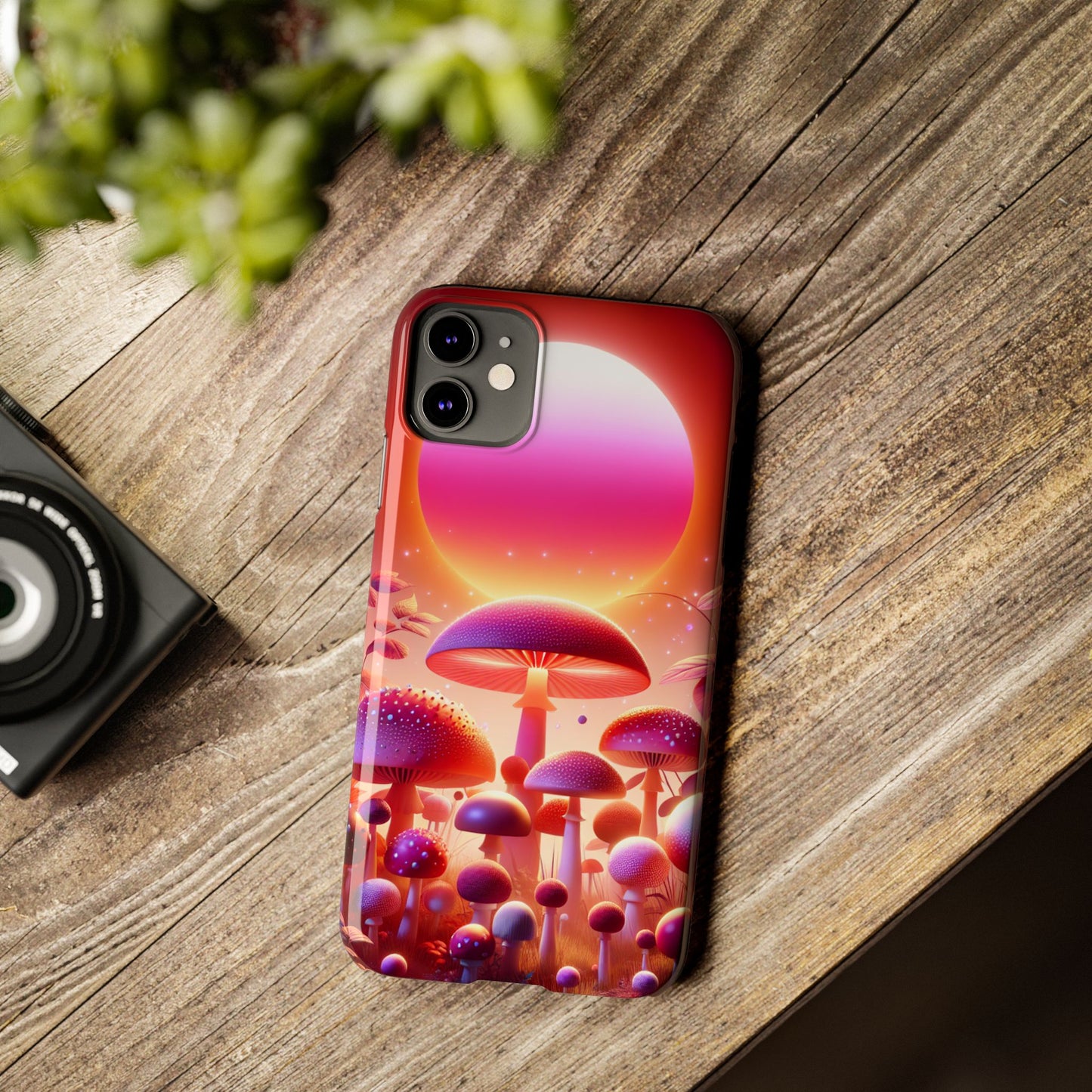 Vibrant Mushroom Slim Phone Case - Colorful Nature Design for Trendy Tech Lovers