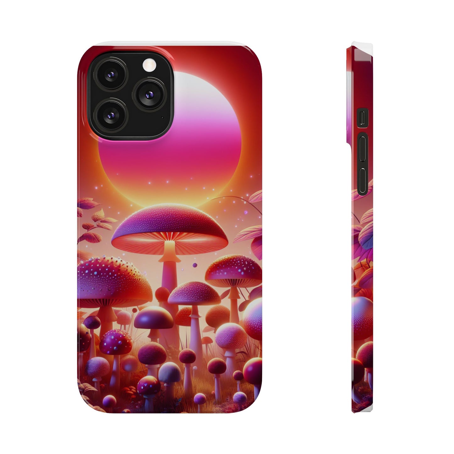 Vibrant Mushroom Slim Phone Case - Colorful Nature Design for Trendy Tech Lovers