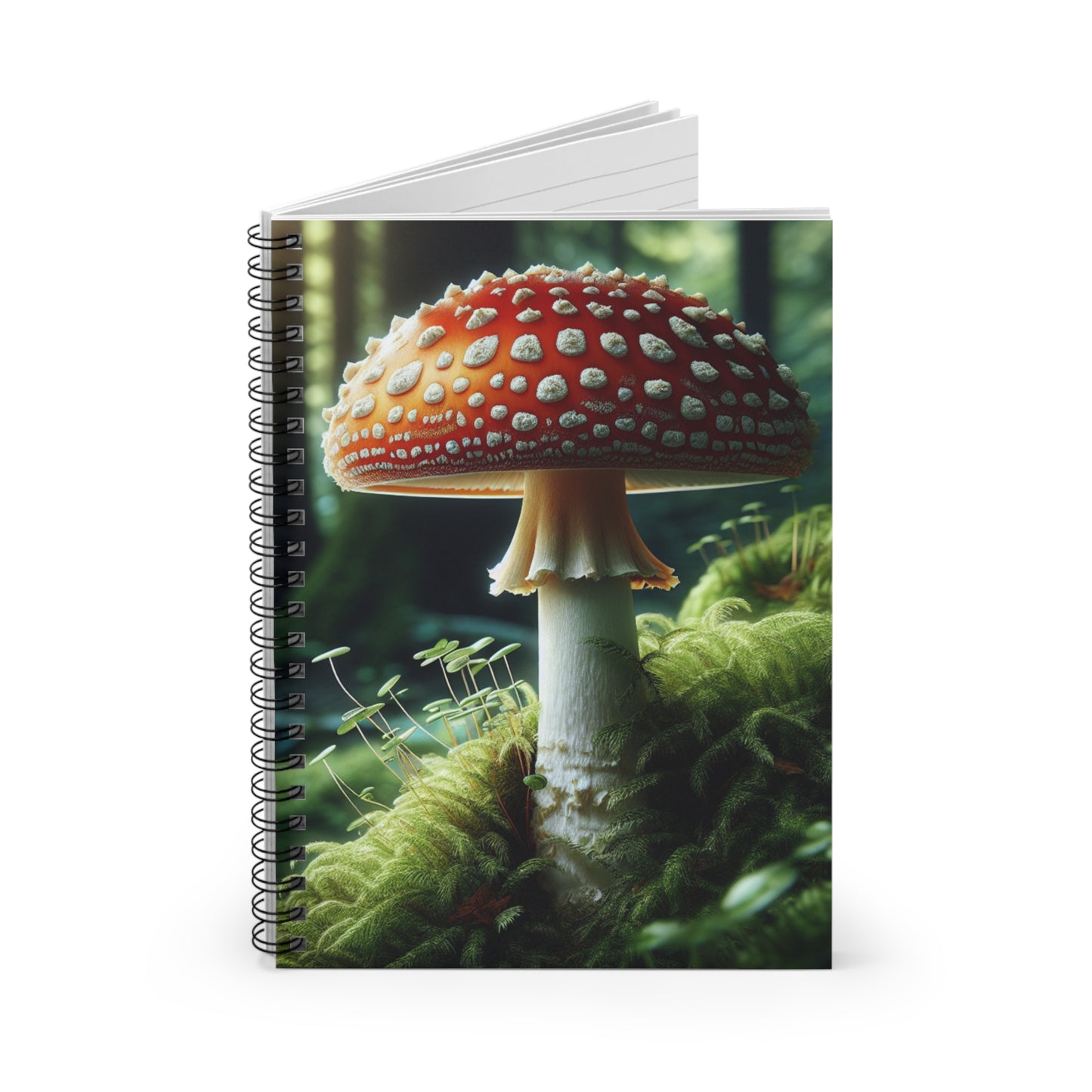 Amanita Mushroom Spiral Notebook - Ruled Line for Nature Lovers