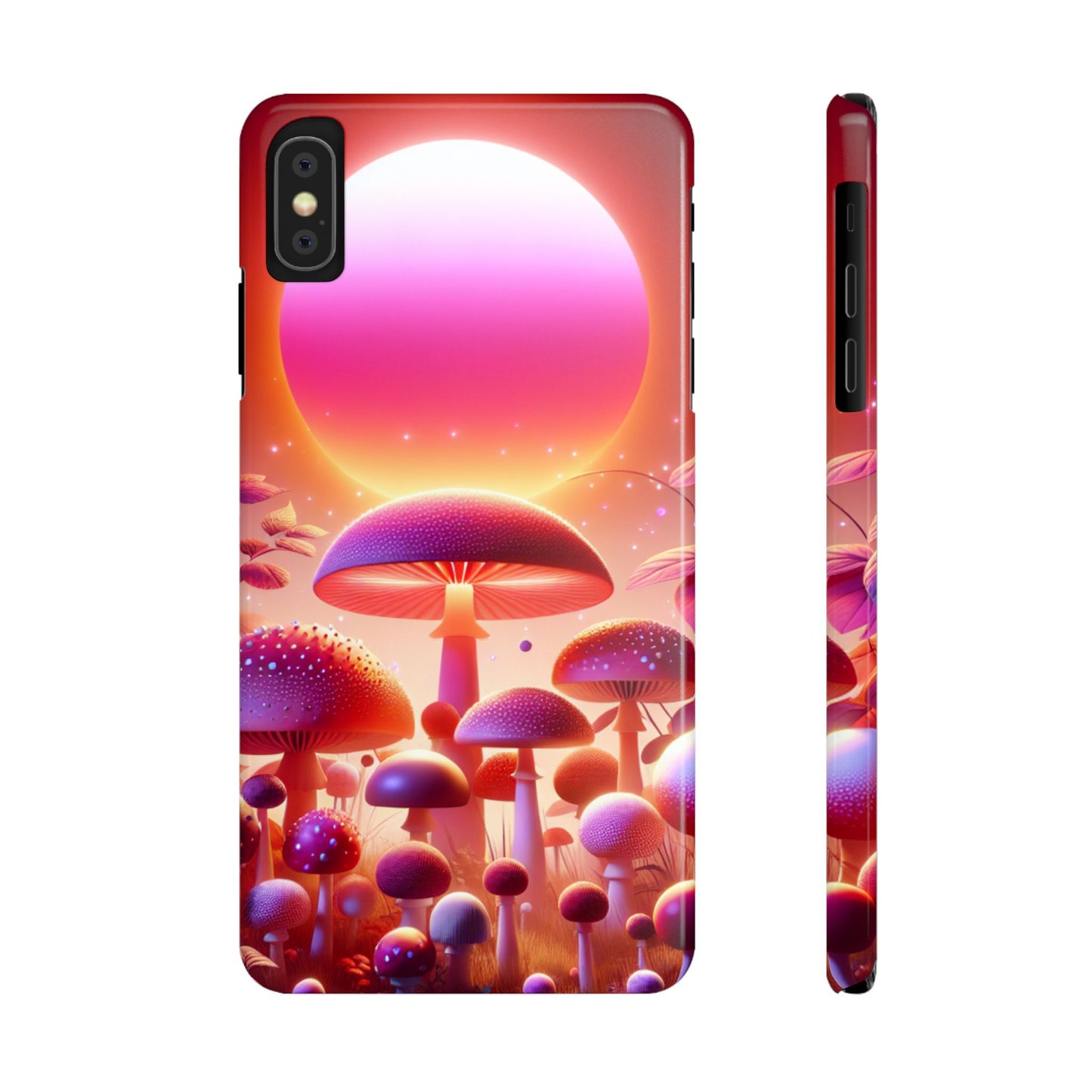 Vibrant Mushroom Slim Phone Case - Colorful Nature Design for Trendy Tech Lovers