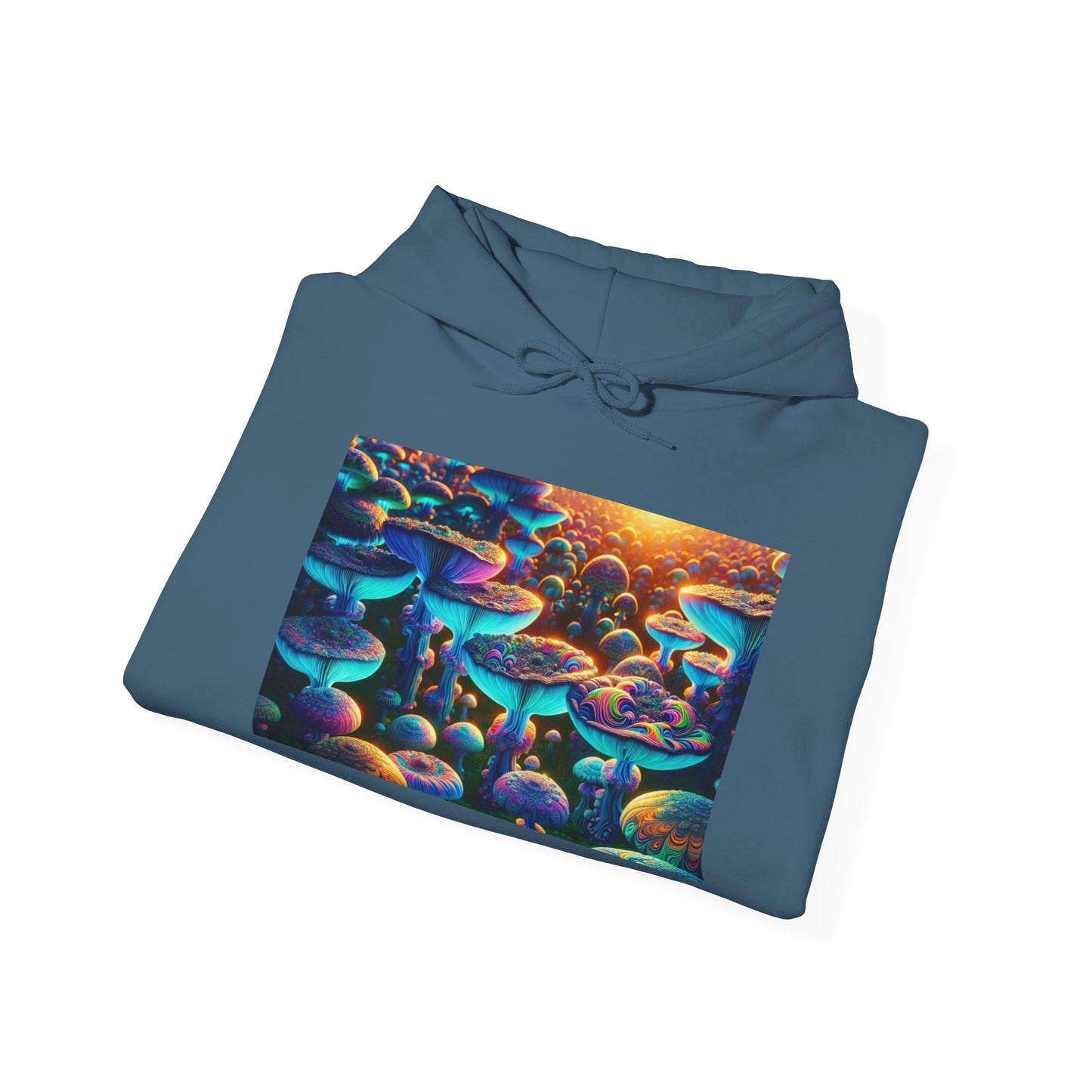 Colorful Mushroom Landscape Hoodie - Unisex Heavy Blend™ Sweatshirt