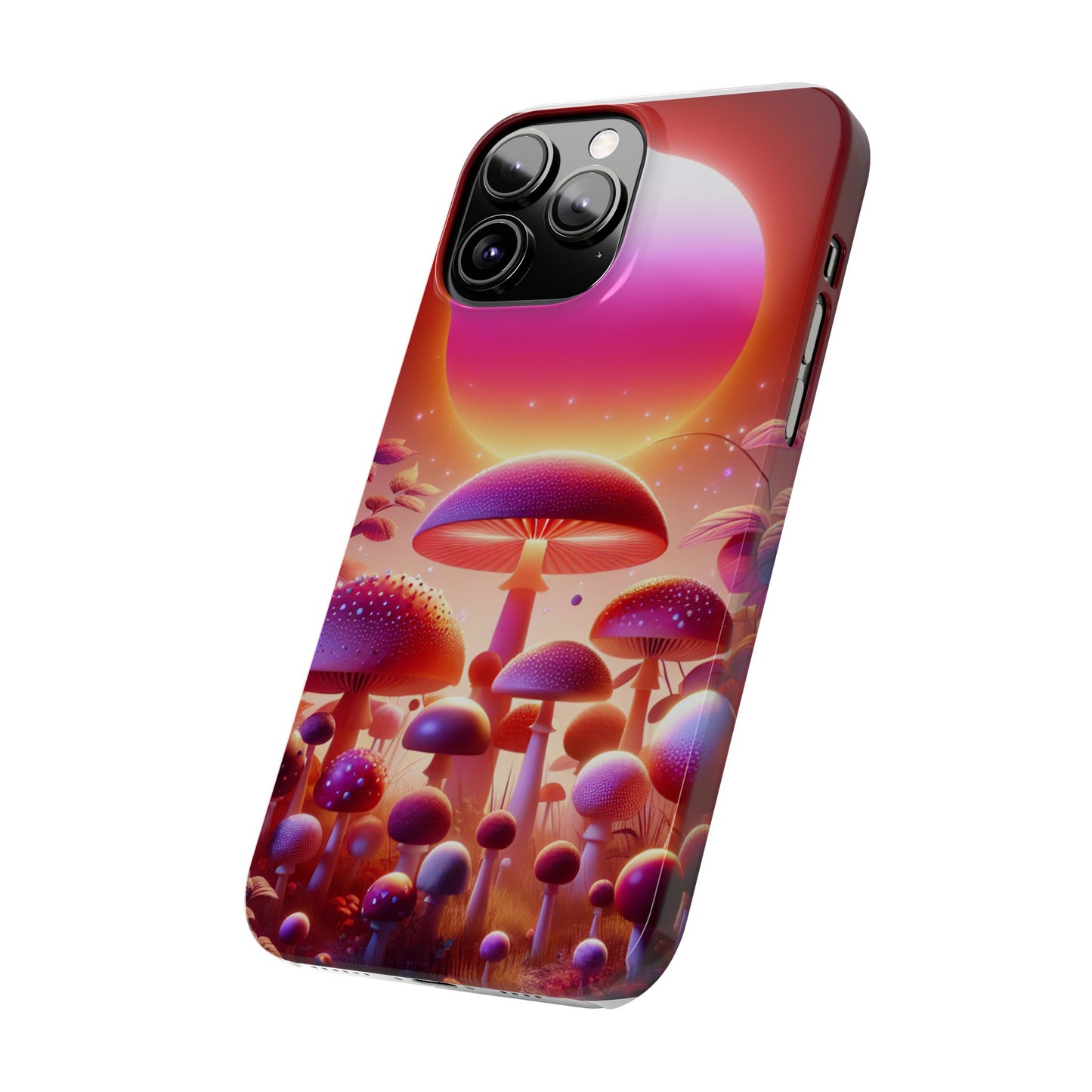 Vibrant Mushroom Slim Phone Case - Colorful Nature Design for Trendy Tech Lovers