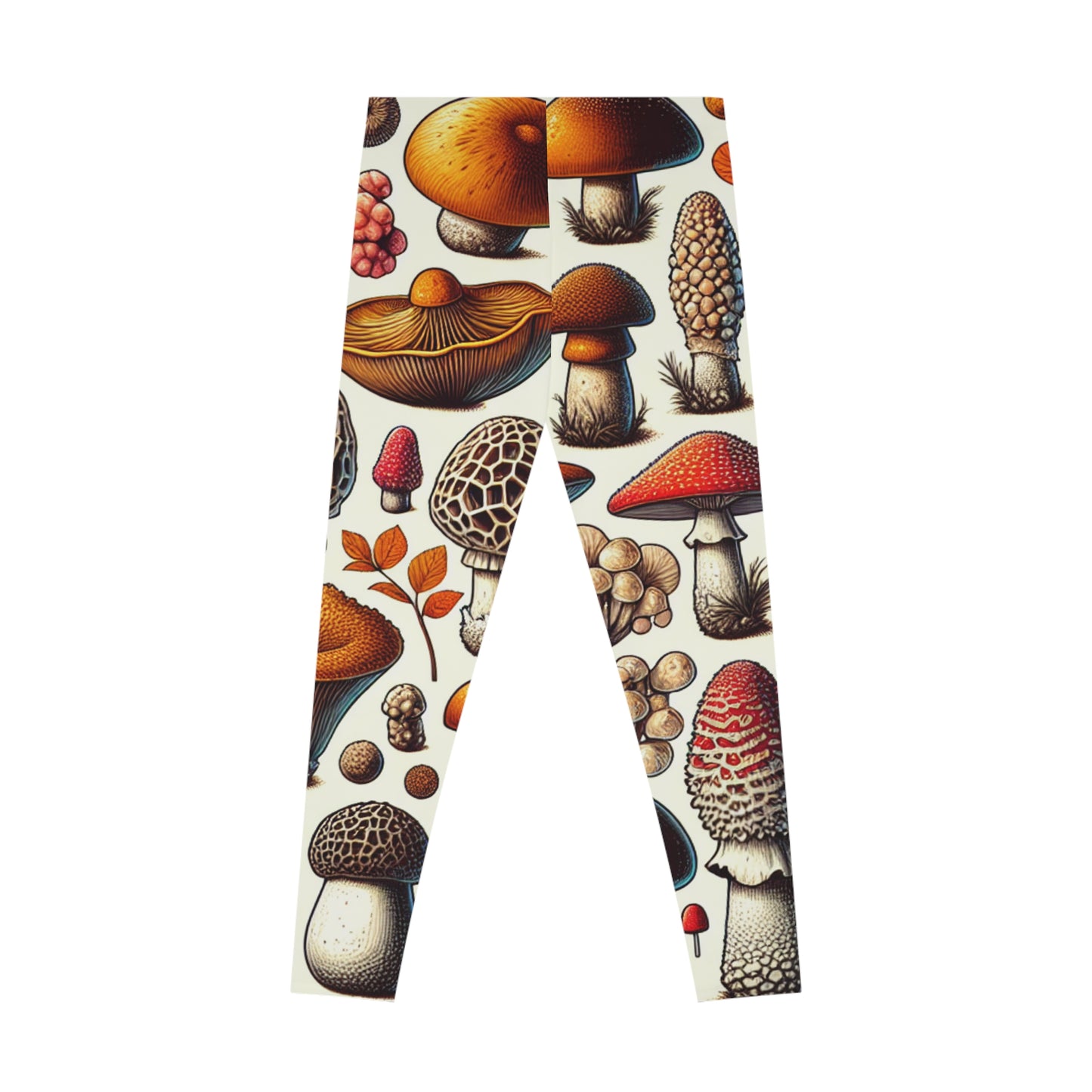 Many Mushrooms Stretchy Leggings (AOP)