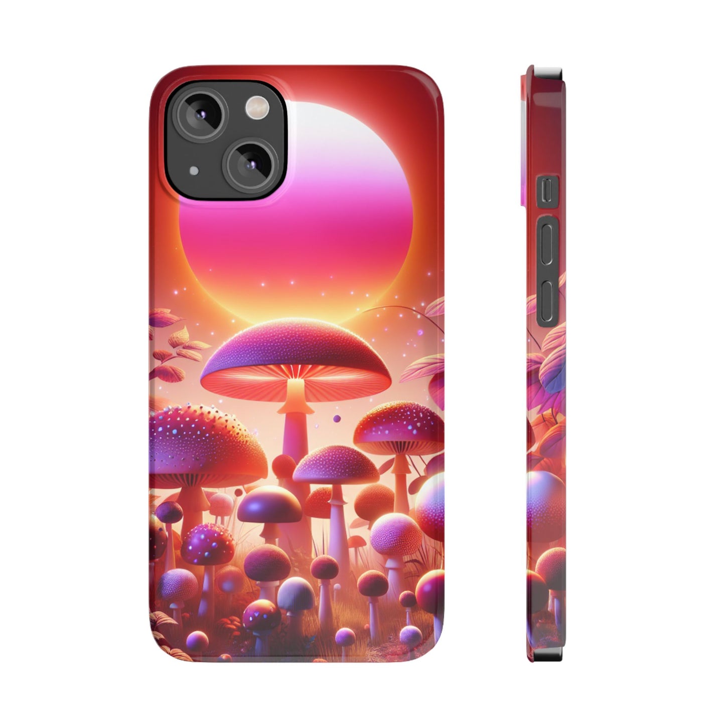 Vibrant Mushroom Slim Phone Case - Colorful Nature Design for Trendy Tech Lovers