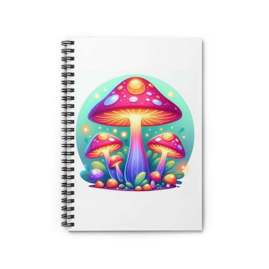 Mushroom Spiral Notebook - Ruled Line