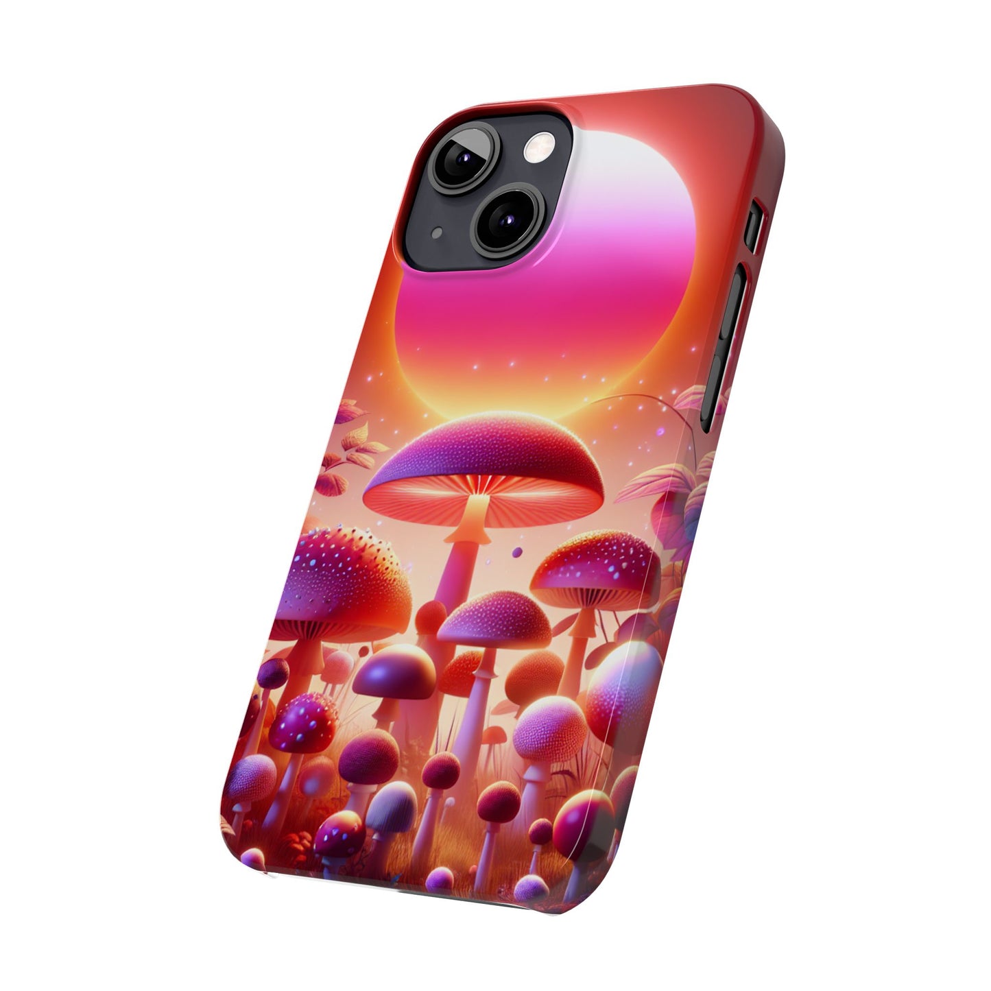 Vibrant Mushroom Slim Phone Case - Colorful Nature Design for Trendy Tech Lovers