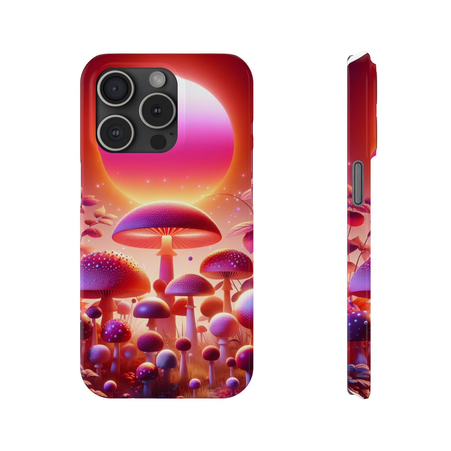 Vibrant Mushroom Slim Phone Case - Colorful Nature Design for Trendy Tech Lovers