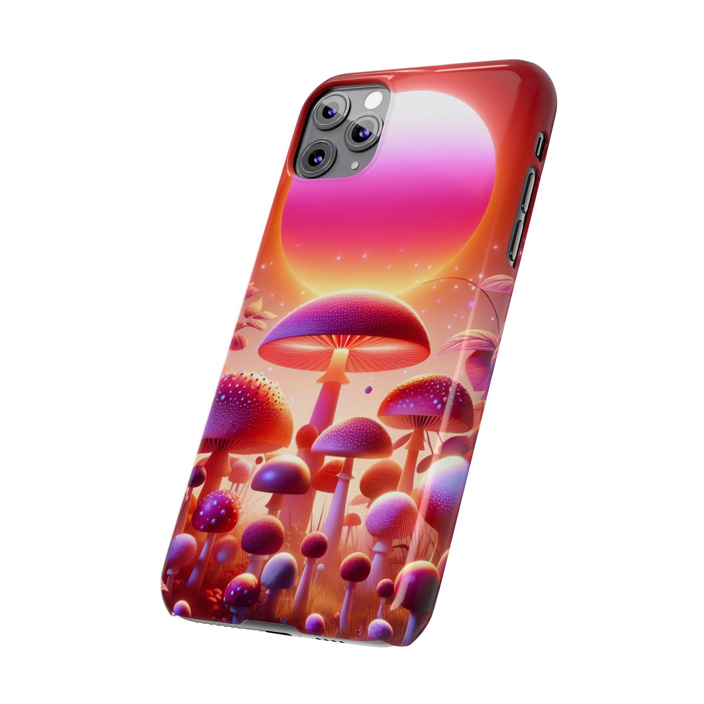 Vibrant Mushroom Slim Phone Case - Colorful Nature Design for Trendy Tech Lovers