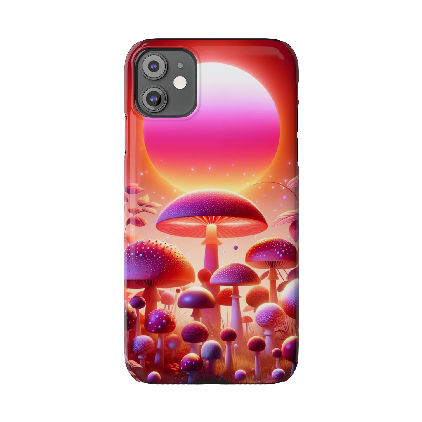 Vibrant Mushroom Slim Phone Case - Colorful Nature Design for Trendy Tech Lovers