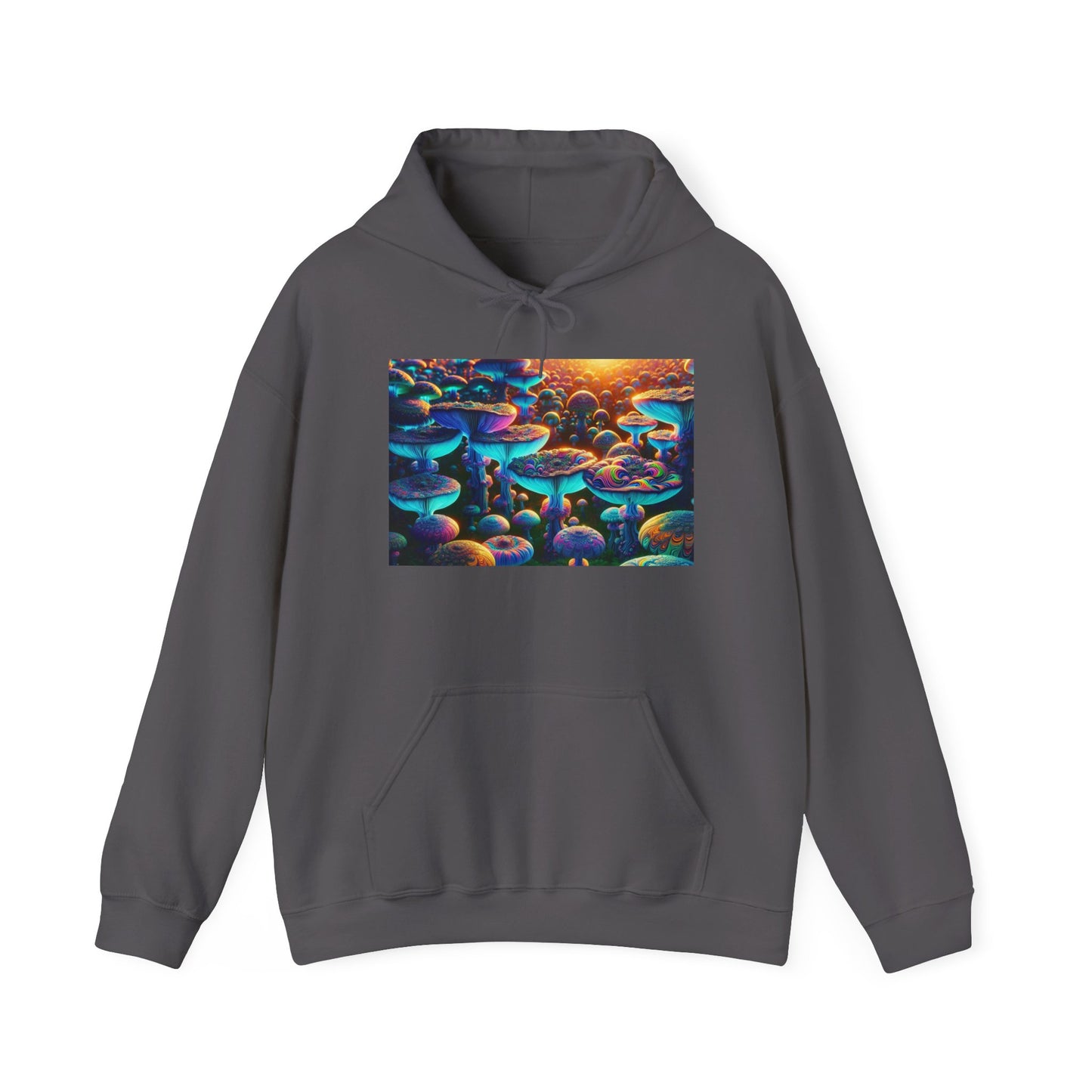 Colorful Mushroom Landscape Hoodie - Unisex Heavy Blend™ Sweatshirt