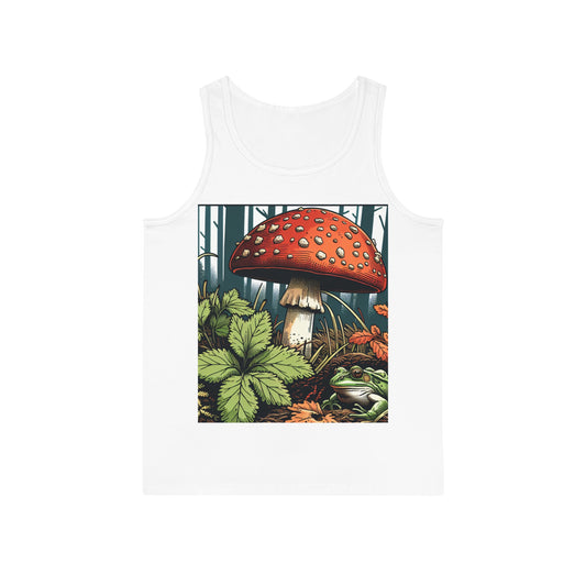 Mushroom & Frog Unisex Softstyle™ Tank Top - Nature Vibes