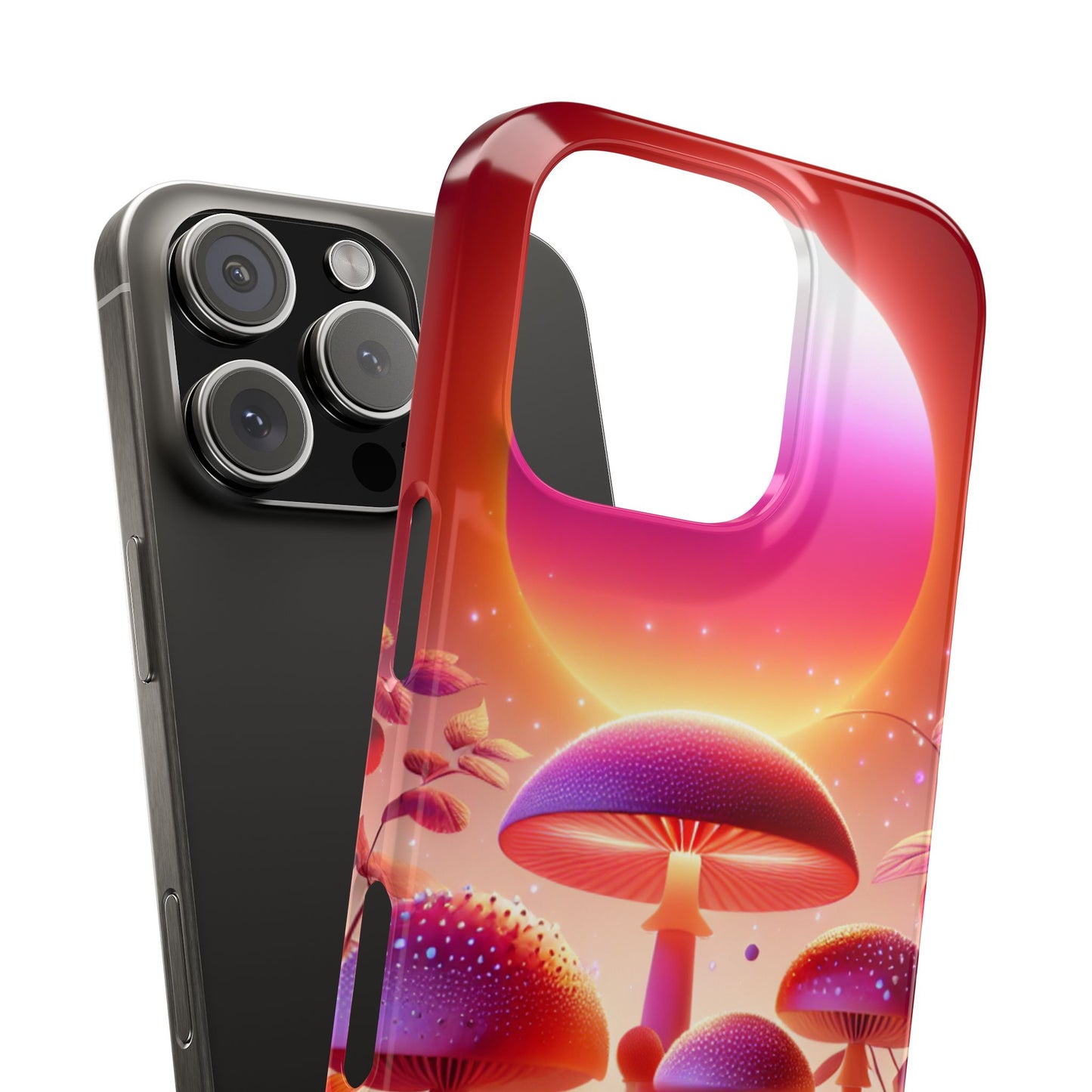 Vibrant Mushroom Slim Phone Case - Colorful Nature Design for Trendy Tech Lovers