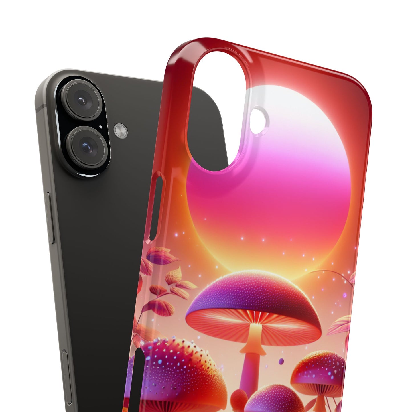 Vibrant Mushroom Slim Phone Case - Colorful Nature Design for Trendy Tech Lovers