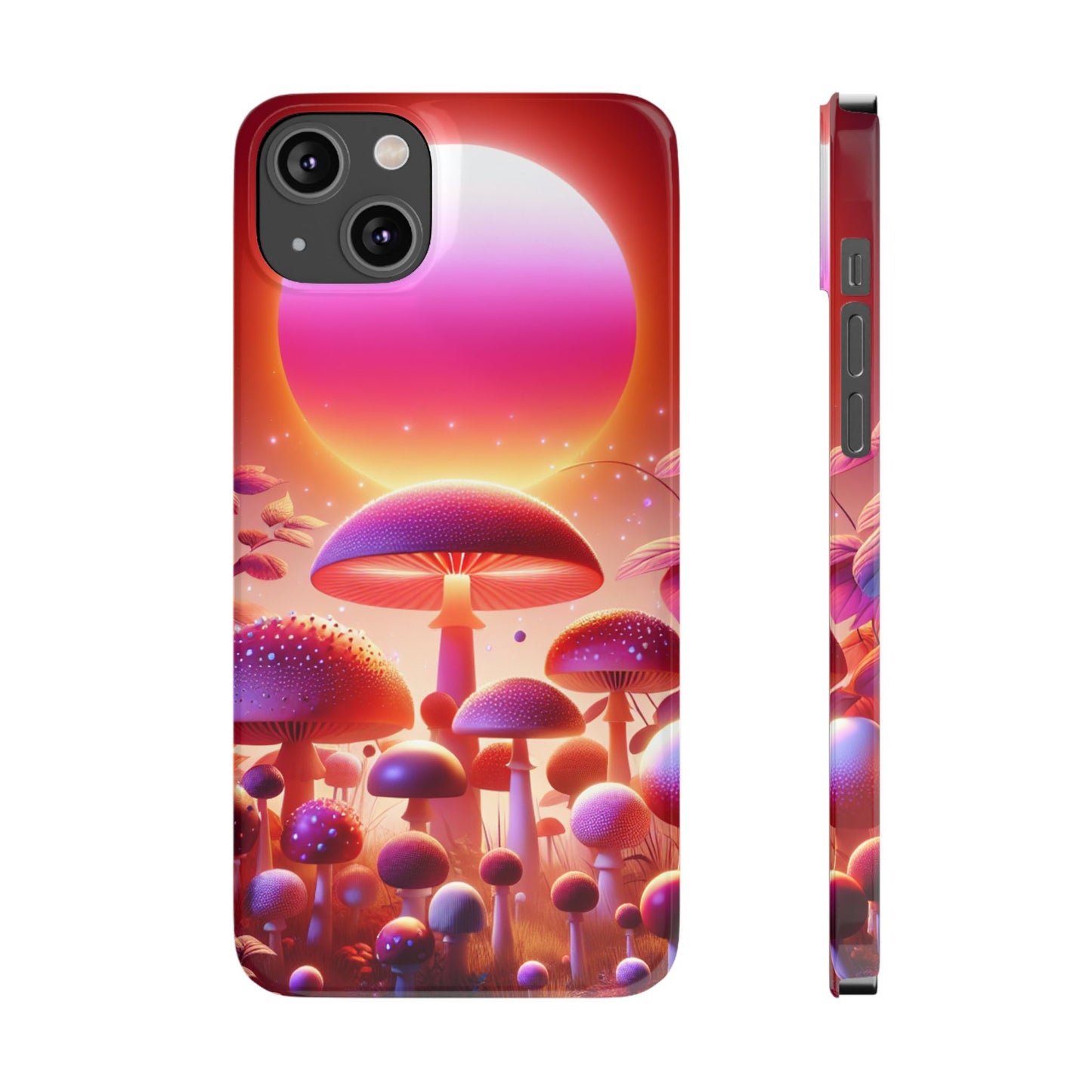 Vibrant Mushroom Slim Phone Case - Colorful Nature Design for Trendy Tech Lovers