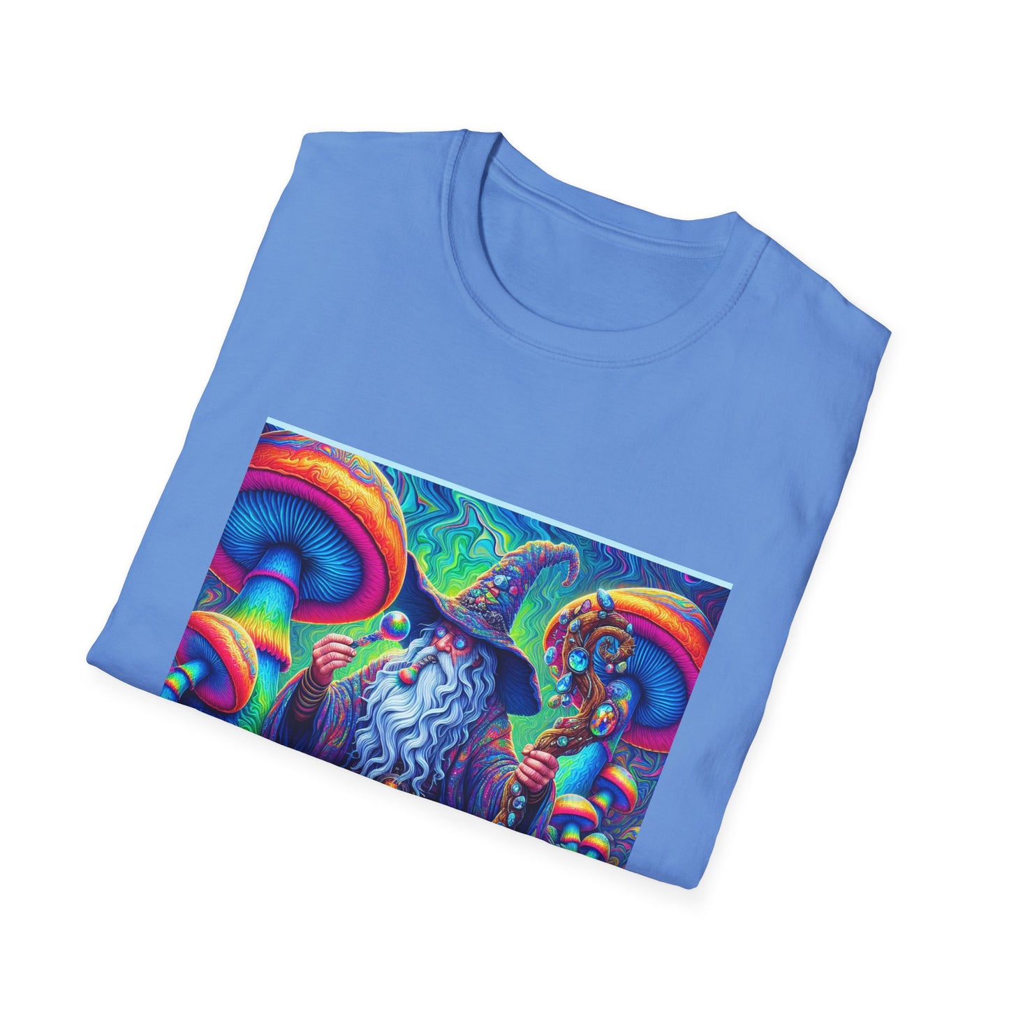 Psychedelic Mushroom Wizard Unisex T-Shirt | Vibrant Art Tee for Nature Lovers