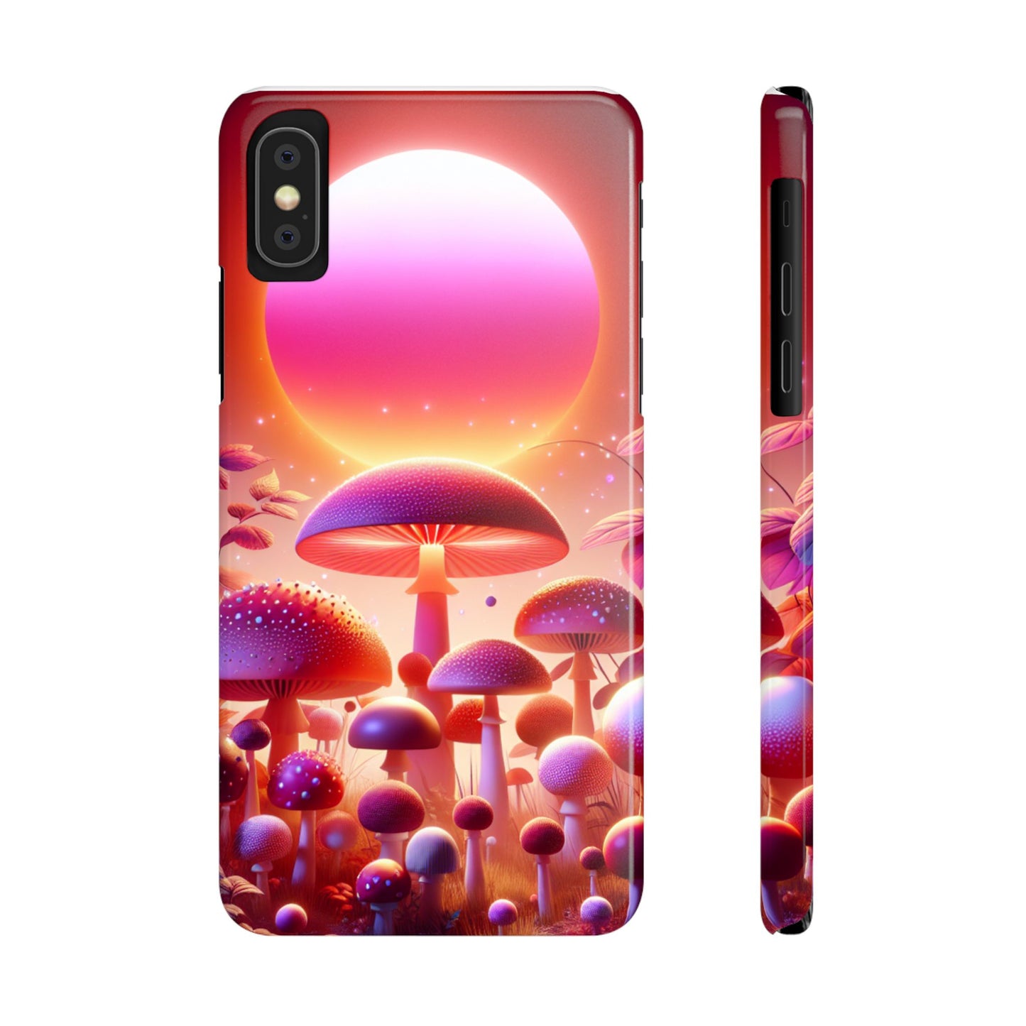 Vibrant Mushroom Slim Phone Case - Colorful Nature Design for Trendy Tech Lovers