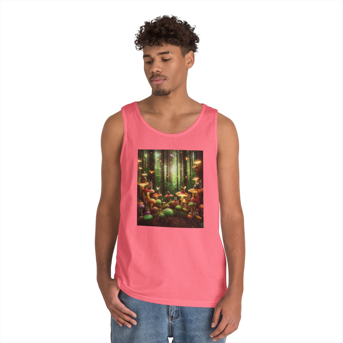 Enchanted Forest Unisex Heavy Cotton Tank Top - Nature Lover Apparel