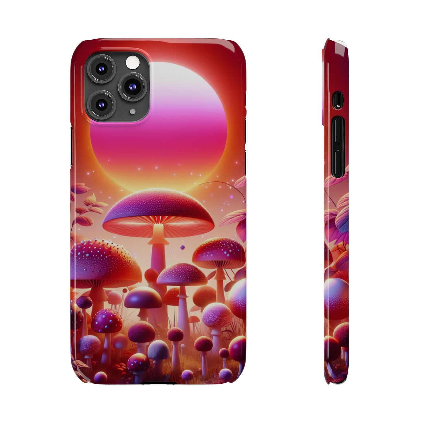 Vibrant Mushroom Slim Phone Case - Colorful Nature Design for Trendy Tech Lovers