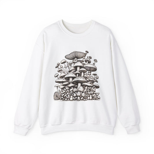 Mushroom Vintage Unisex Heavy Blend™ Crewneck Sweatshirt - Nature-Inspired Cozy Apparel