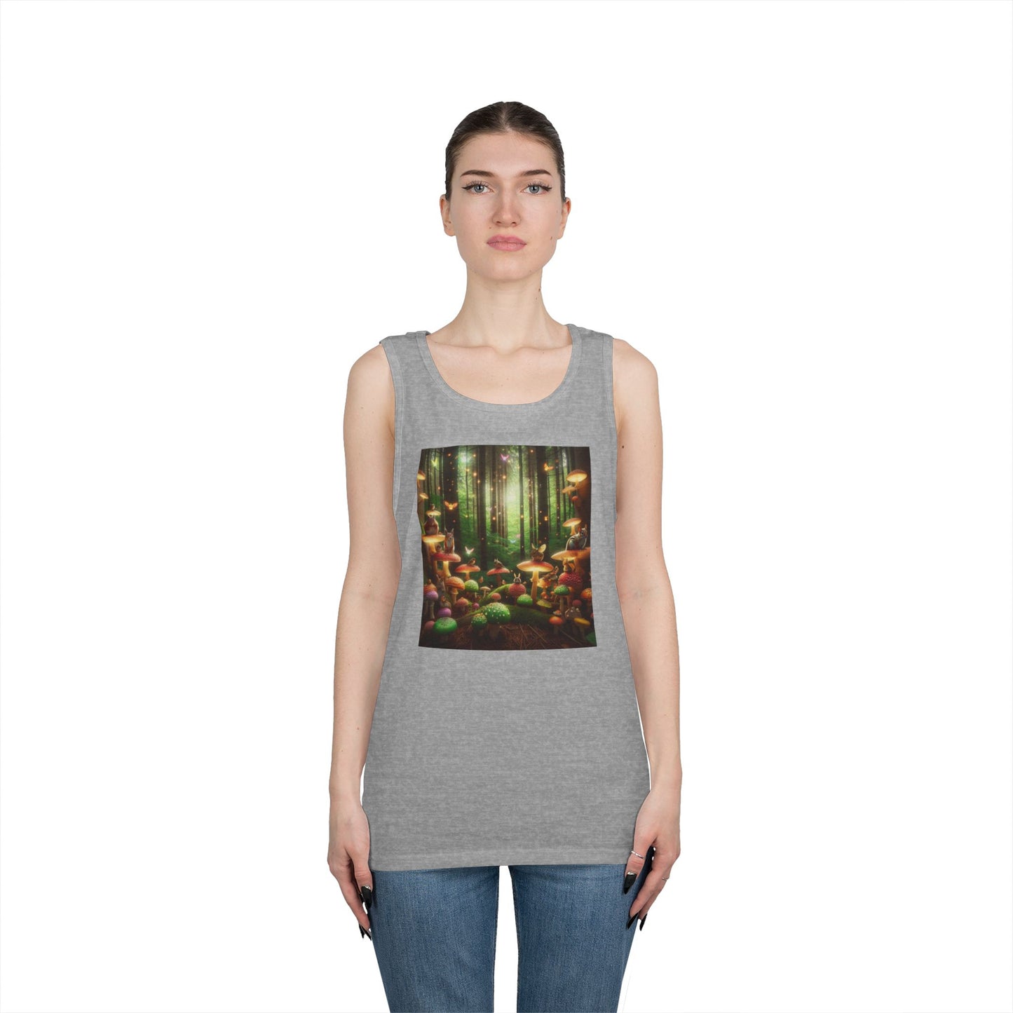 Enchanted Forest Unisex Heavy Cotton Tank Top - Nature Lover Apparel