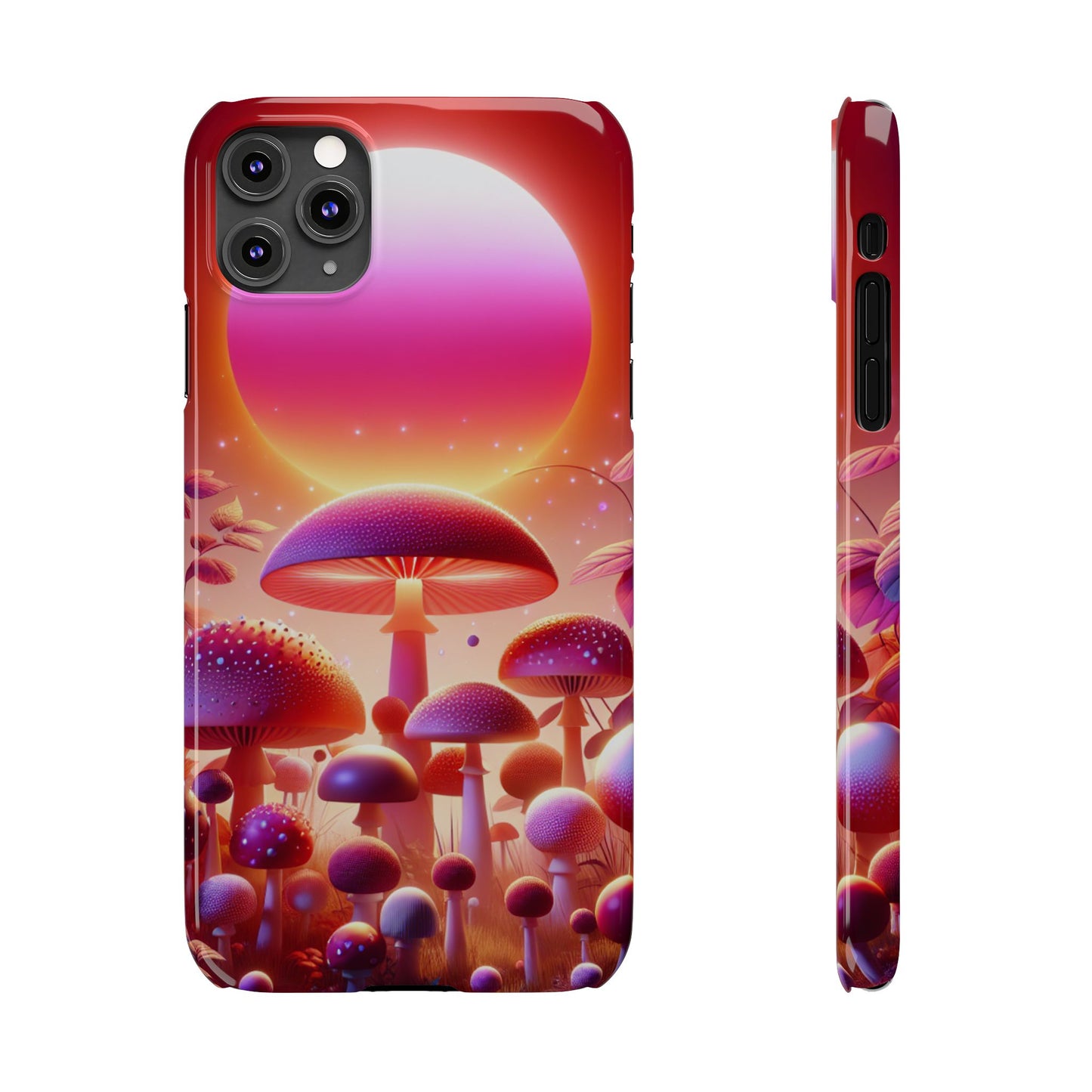 Vibrant Mushroom Slim Phone Case - Colorful Nature Design for Trendy Tech Lovers