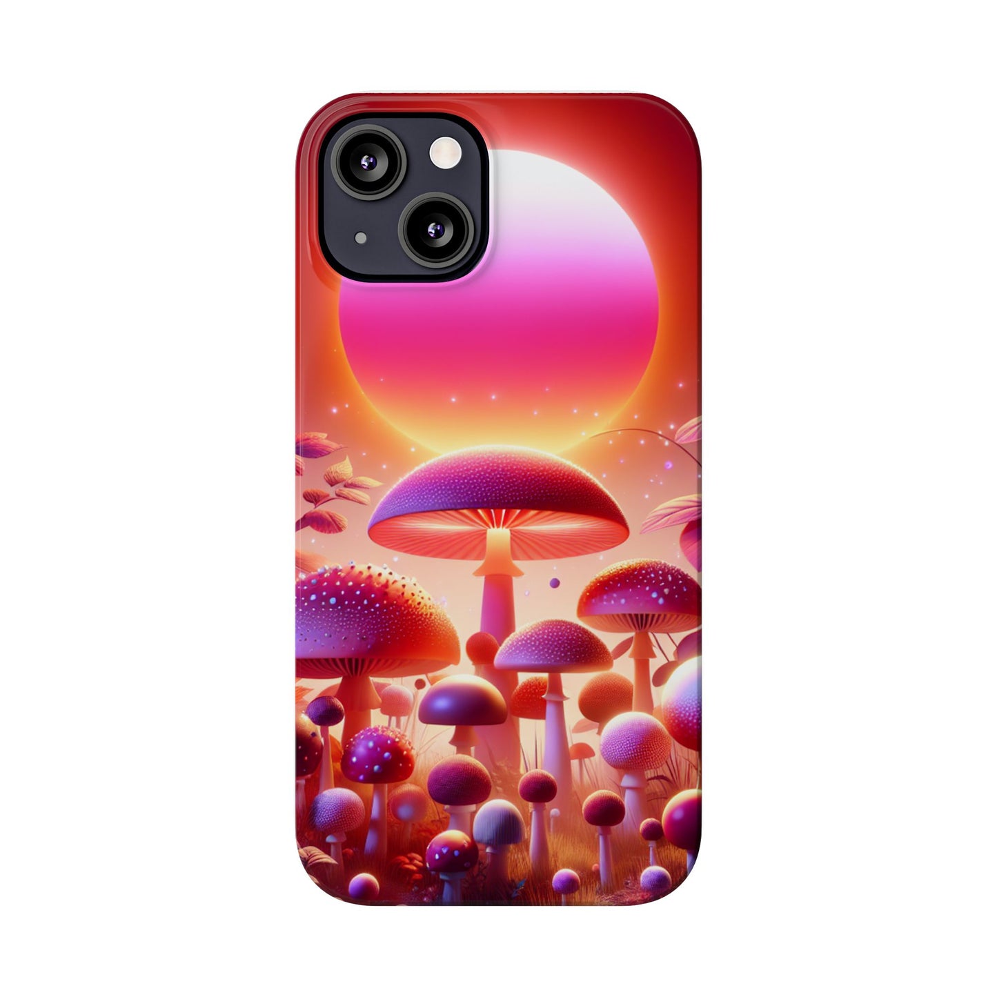 Vibrant Mushroom Slim Phone Case - Colorful Nature Design for Trendy Tech Lovers