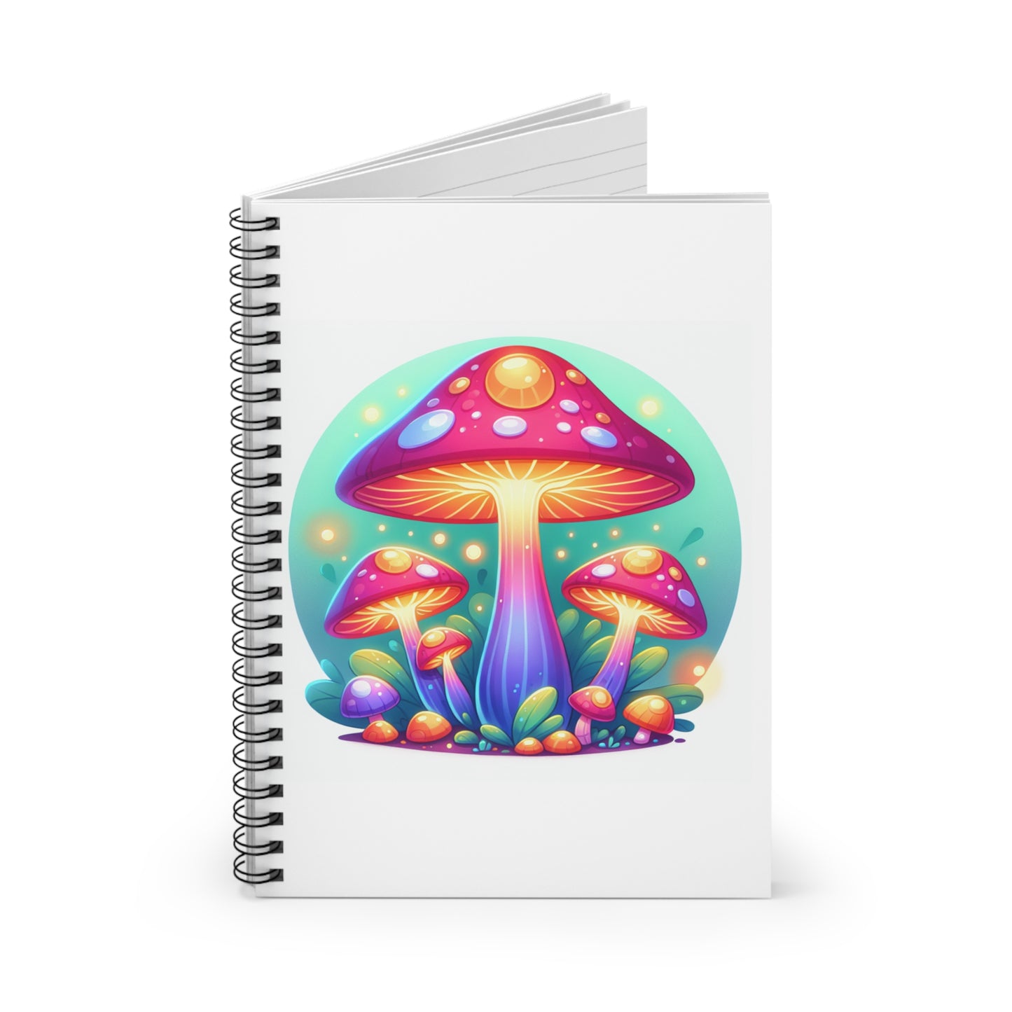 Mushroom Spiral Notebook - Ruled Line