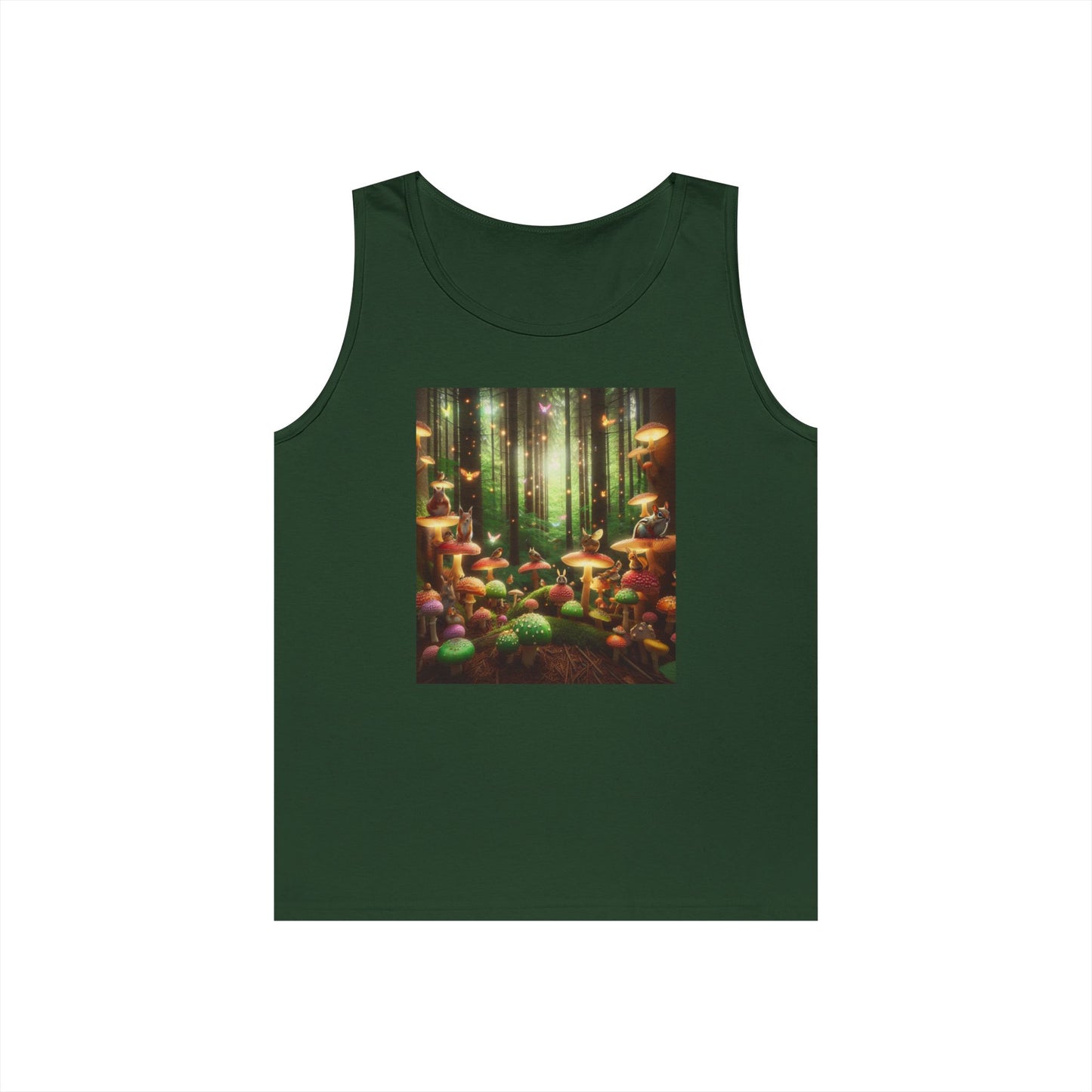 Enchanted Forest Unisex Heavy Cotton Tank Top - Nature Lover Apparel