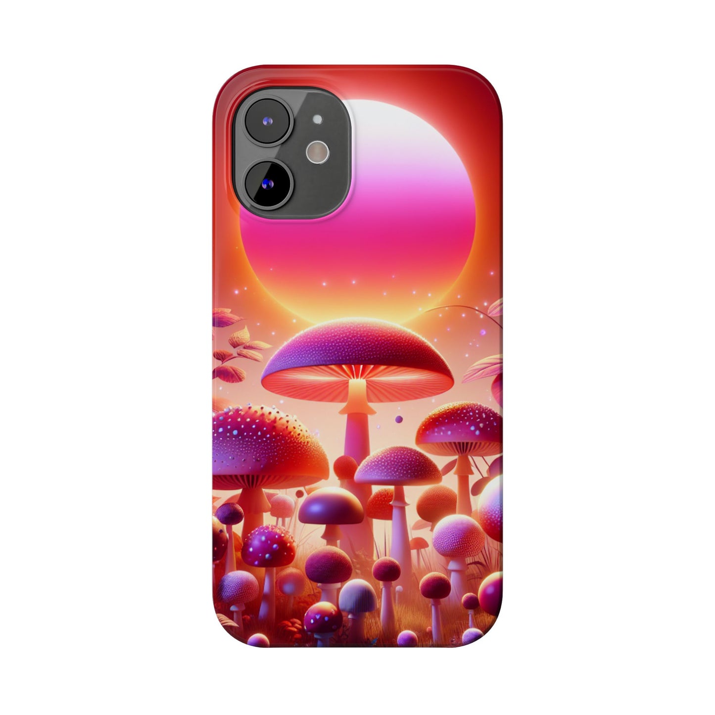 Vibrant Mushroom Slim Phone Case - Colorful Nature Design for Trendy Tech Lovers