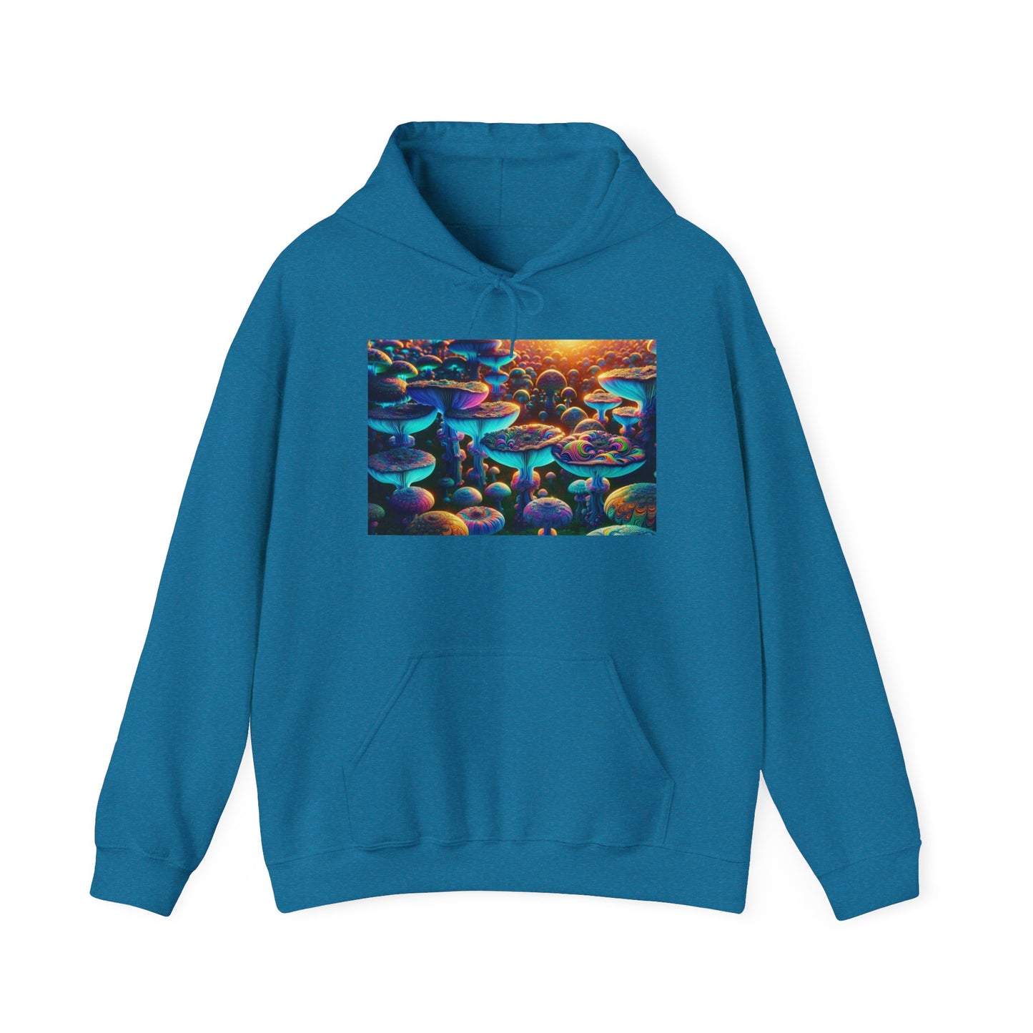 Colorful Mushroom Landscape Hoodie - Unisex Heavy Blend™ Sweatshirt