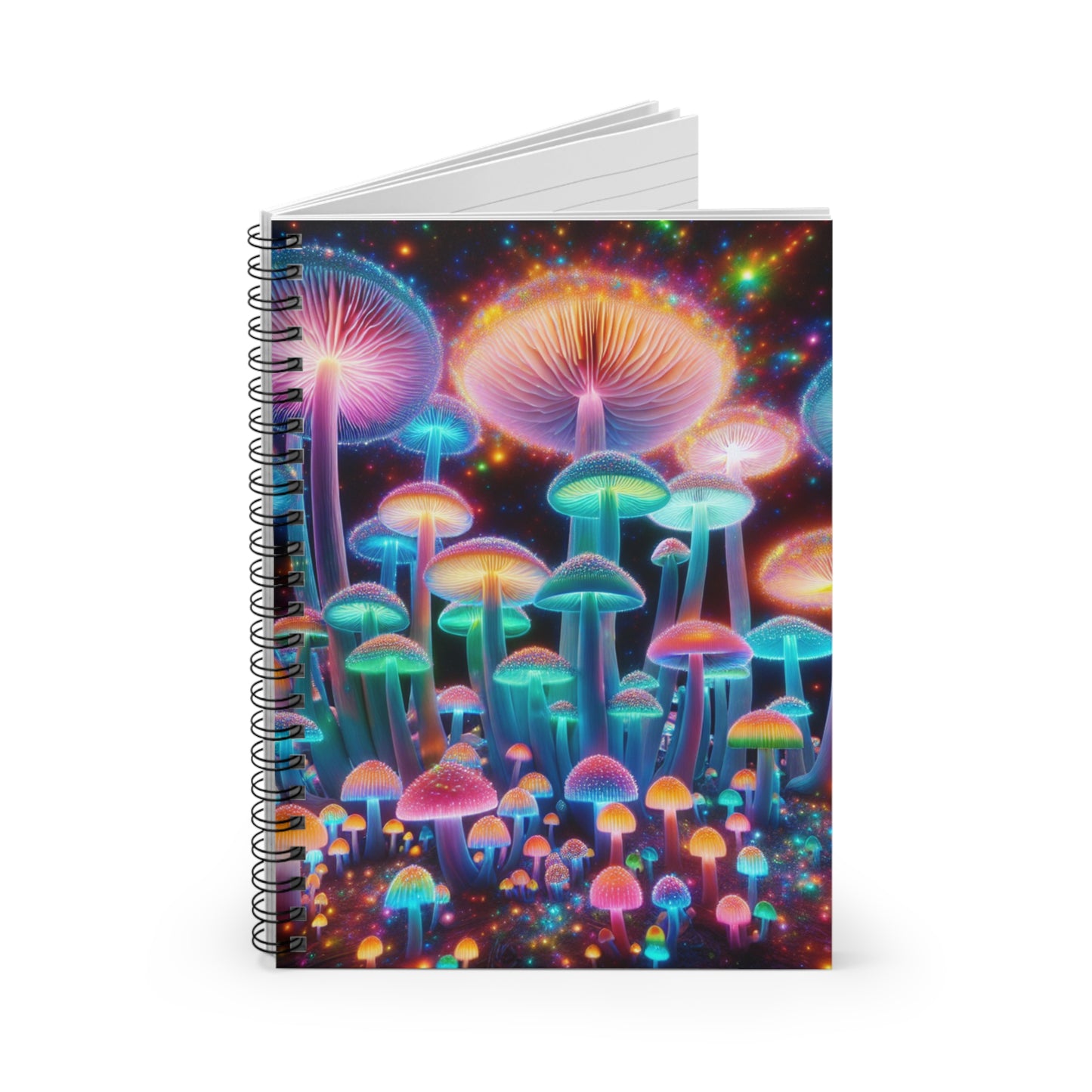 Psychedelic Mushroom Art Spiral Notebook - Ruled Line for Creative Souls