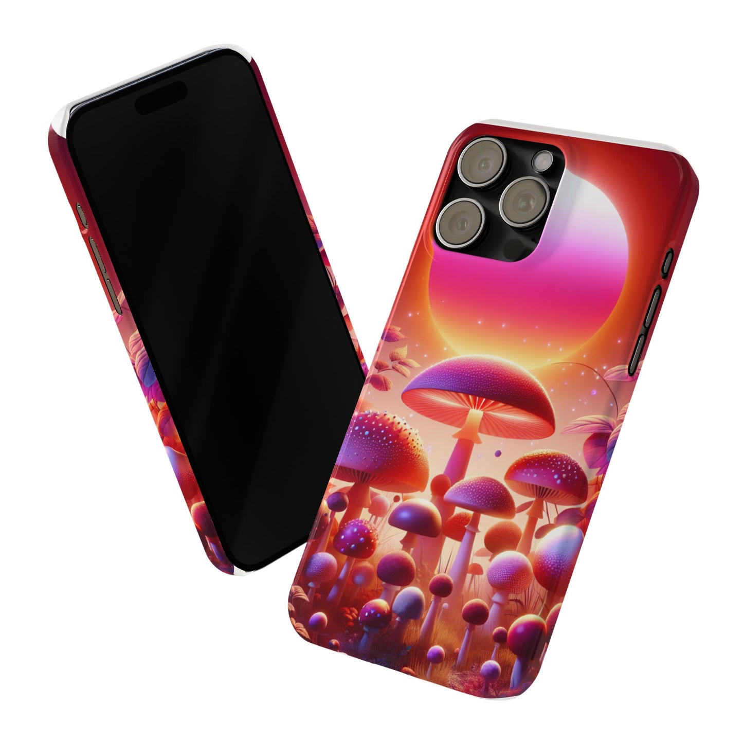 Vibrant Mushroom Slim Phone Case - Colorful Nature Design for Trendy Tech Lovers