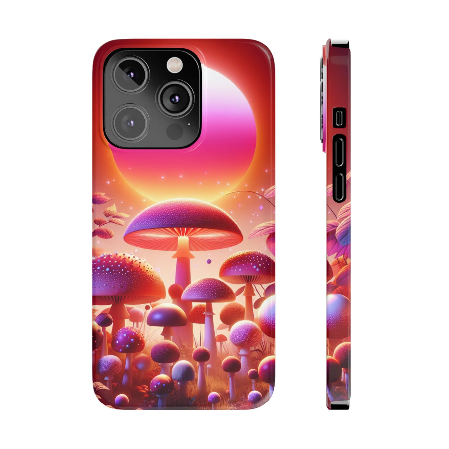 Vibrant Mushroom Slim Phone Case - Colorful Nature Design for Trendy Tech Lovers