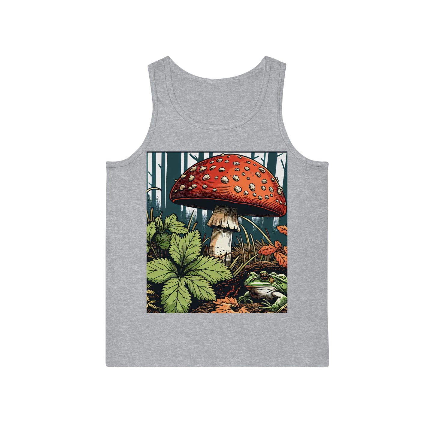 Mushroom & Frog Unisex Softstyle™ Tank Top - Nature Vibes