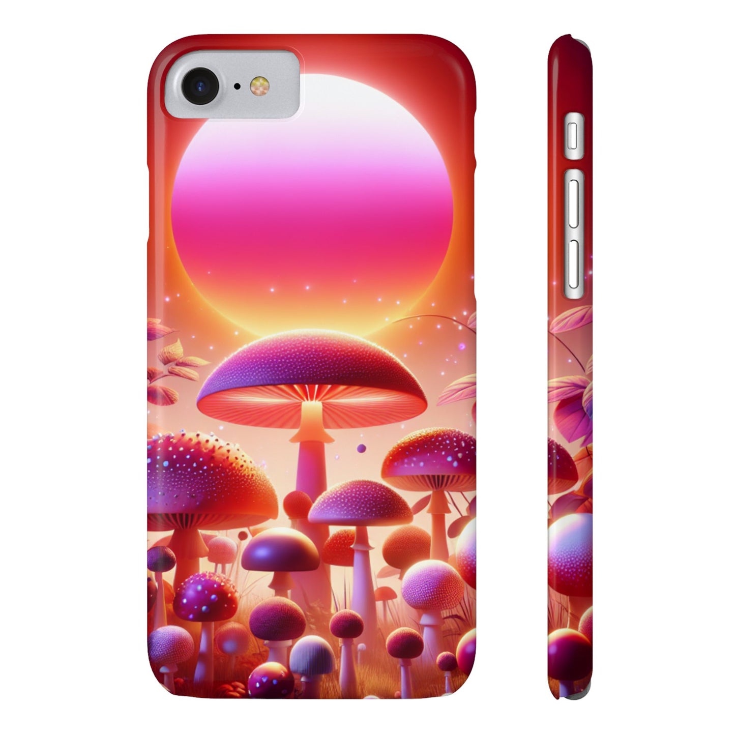 Vibrant Mushroom Slim Phone Case - Colorful Nature Design for Trendy Tech Lovers